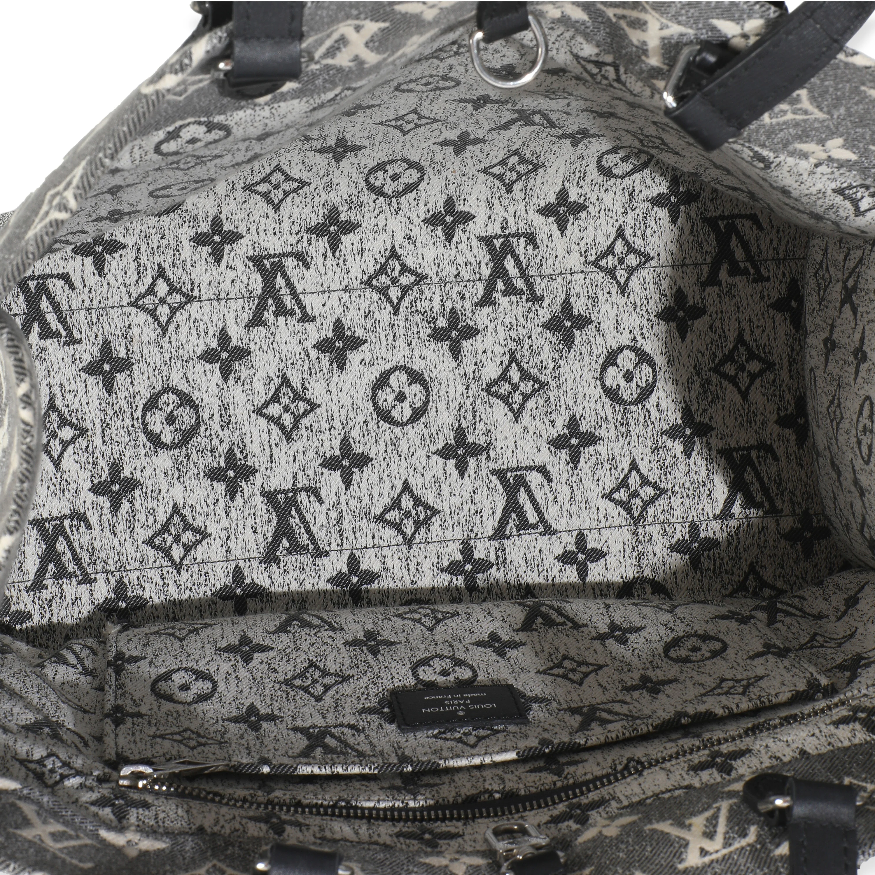 Black Monogram Denim Onthego MM - Image 8