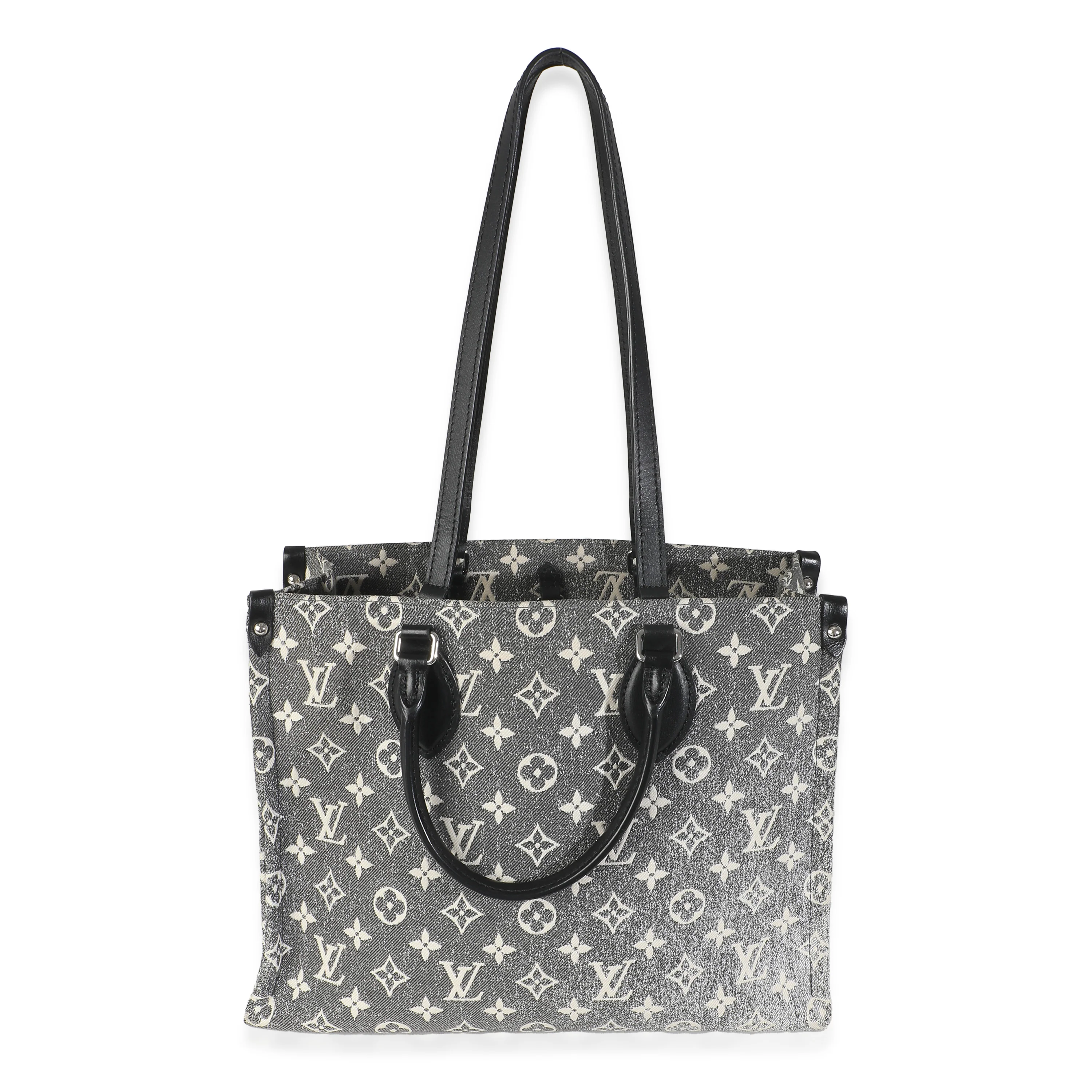 Black Monogram Denim Onthego MM - Image 9