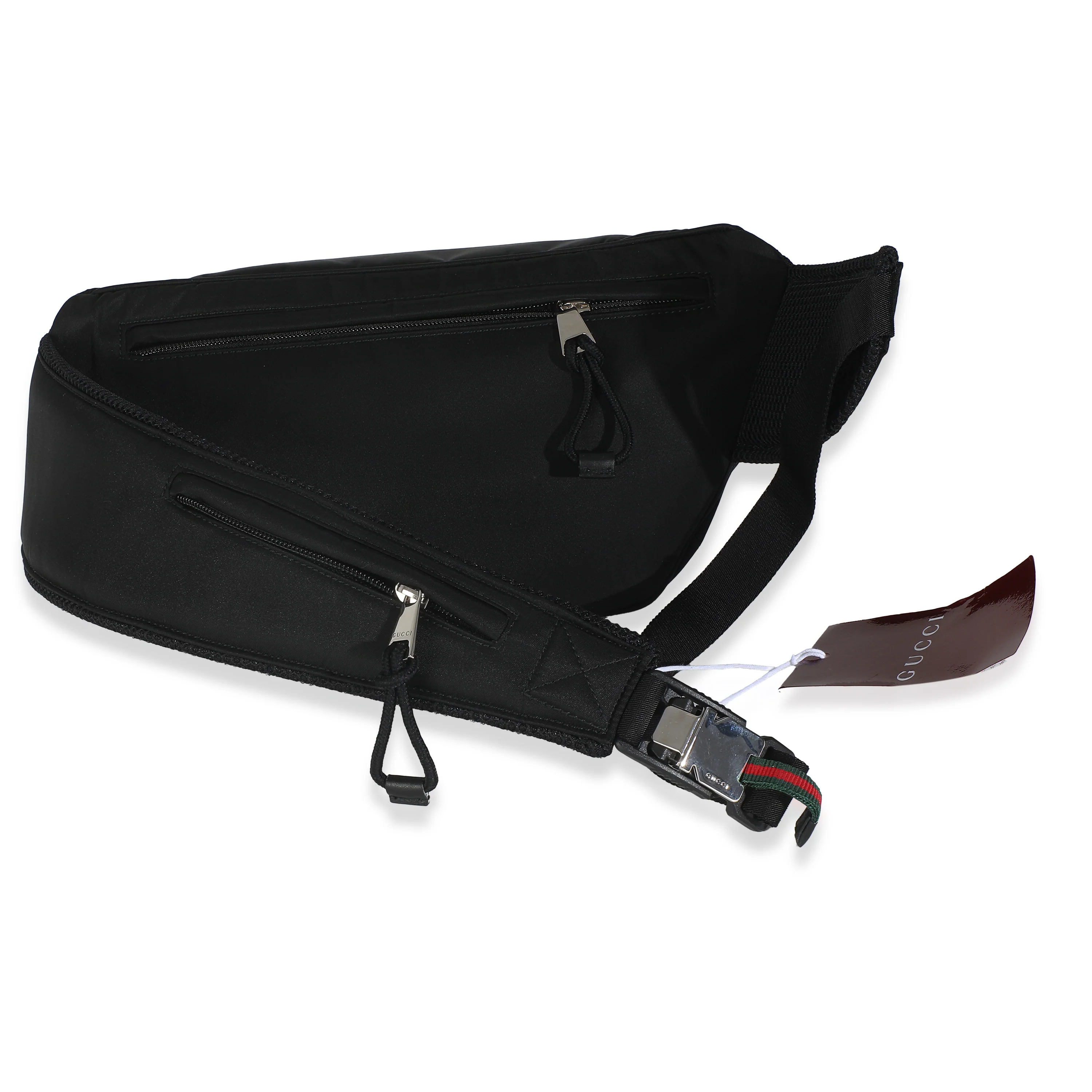 Black Nylon Logo Belt Bag - Image 4