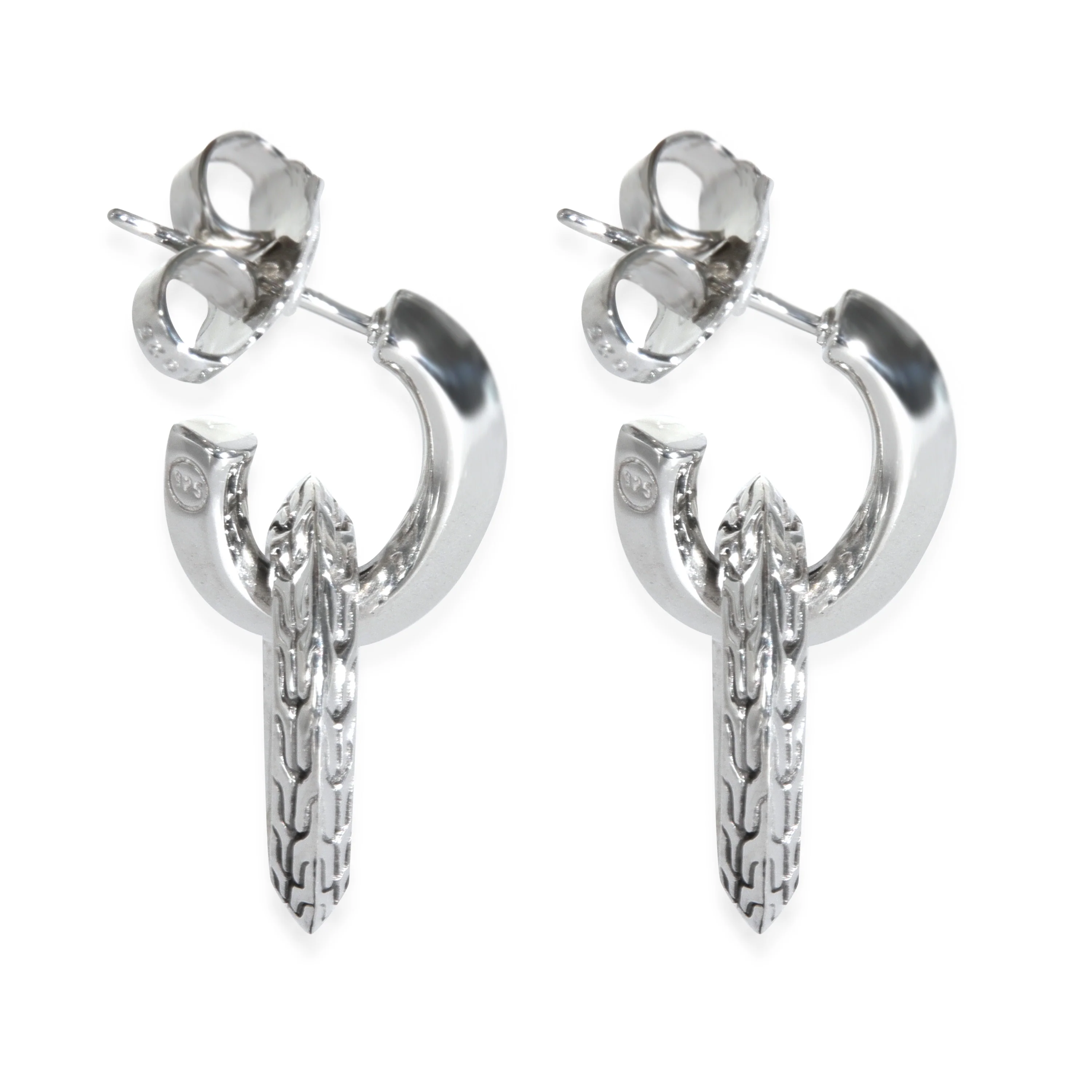 Sterling Silver  Classic Chain Earrings - Image 2