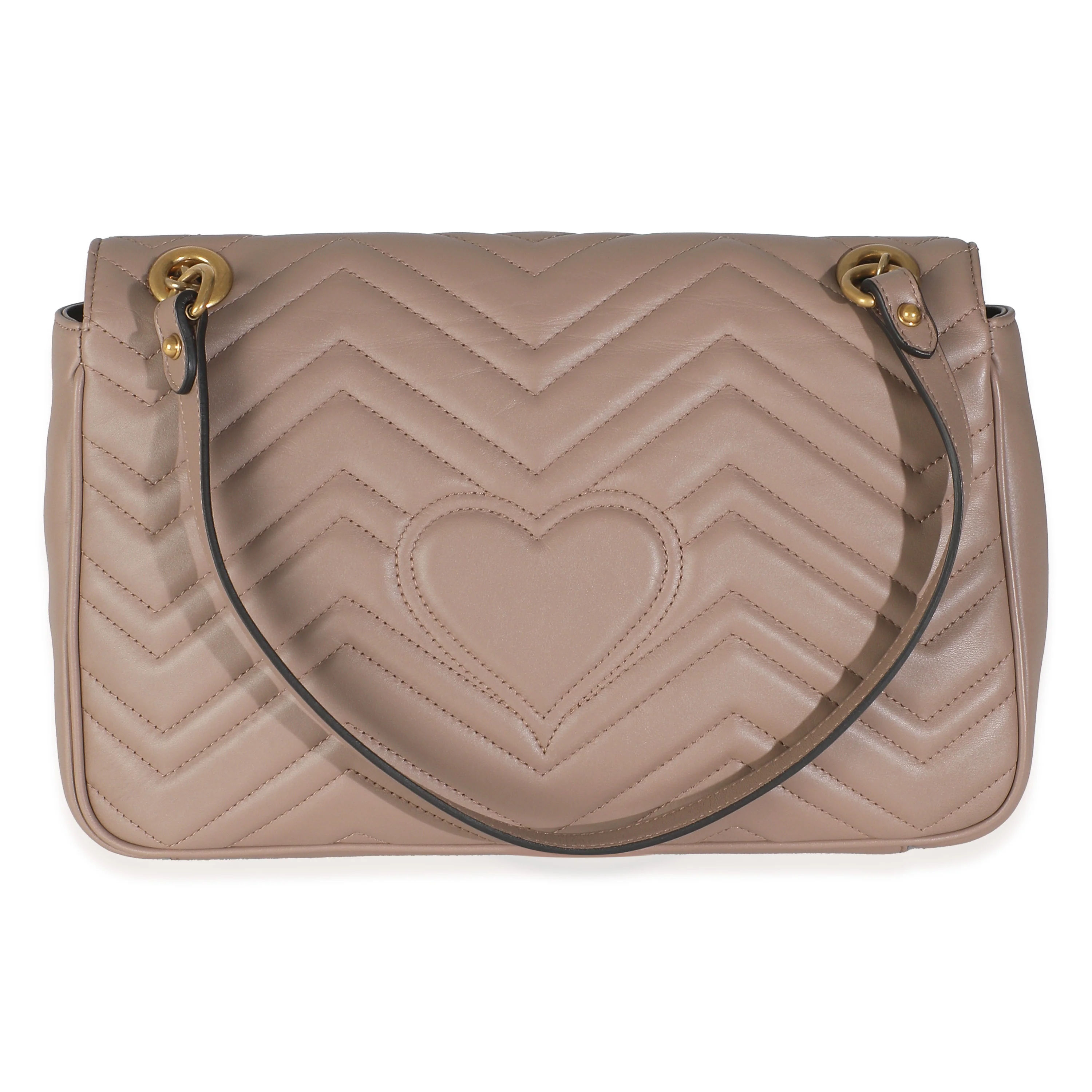 Porcelain Rose Calfskin Matelasse Medium GG Marmont Shoulder Bag - Image 4