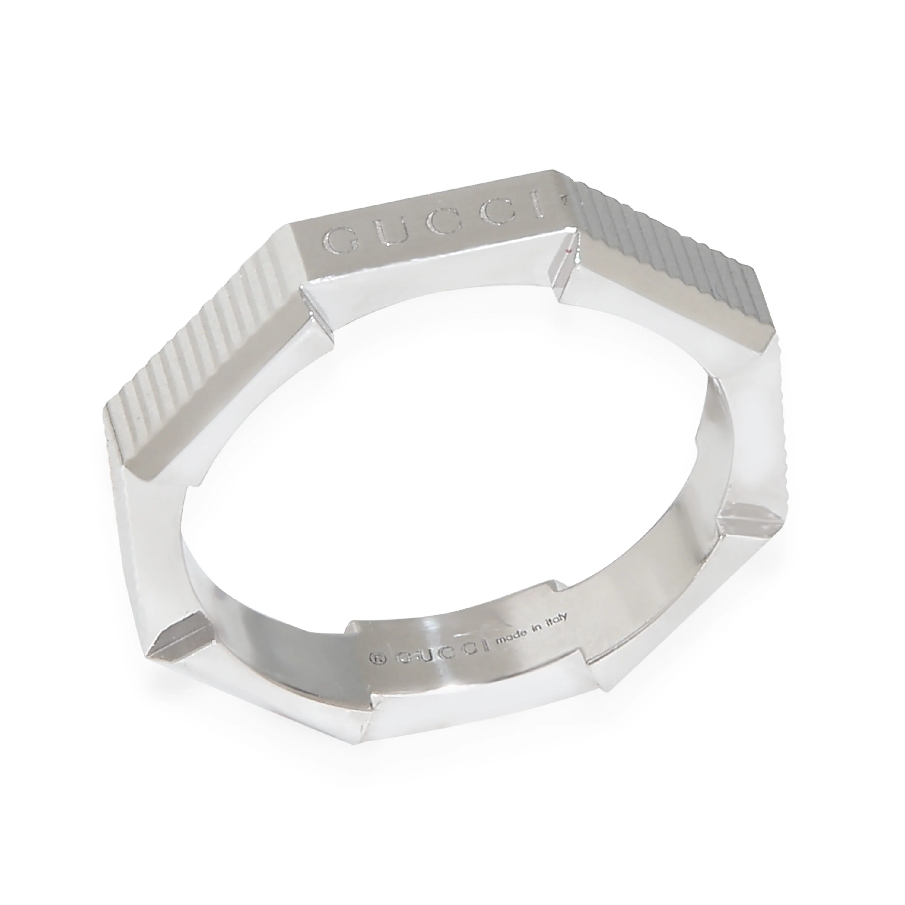 White Gold  Link To Love Ring - Image 2