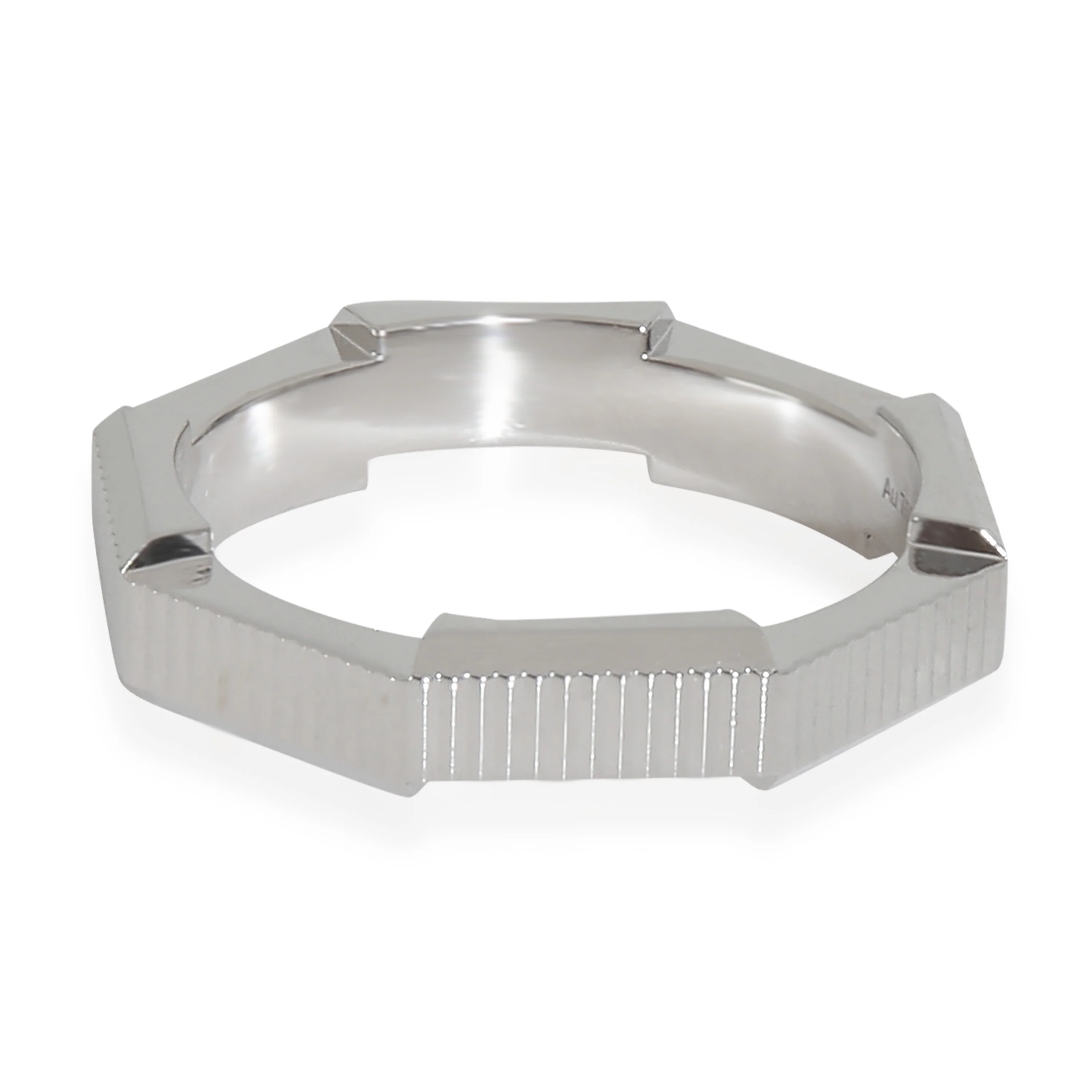White Gold  Link To Love Ring - Image 3