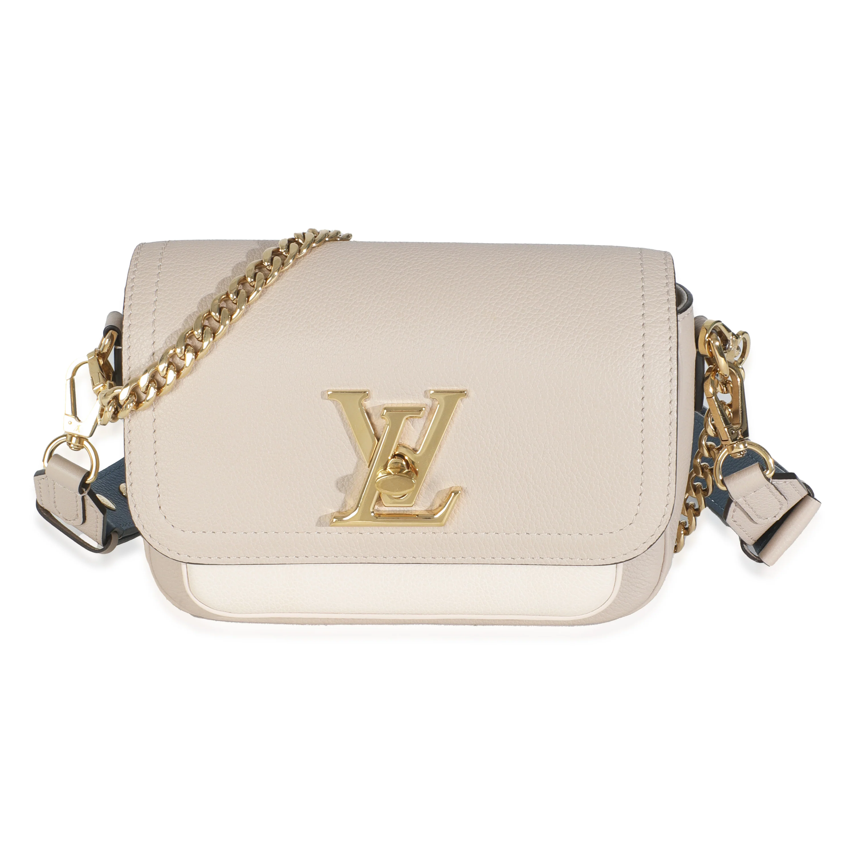 Beige Calfskin Lockme Tender