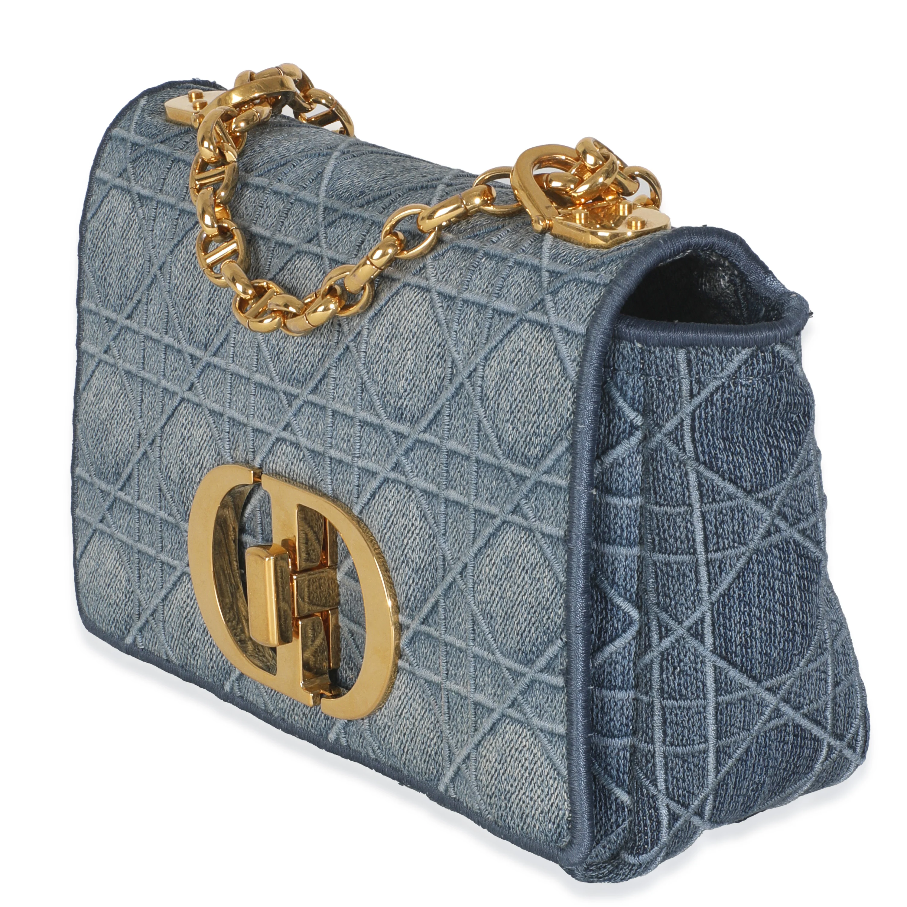 Blue Denim Cannage Small Caro Bag - Image 2