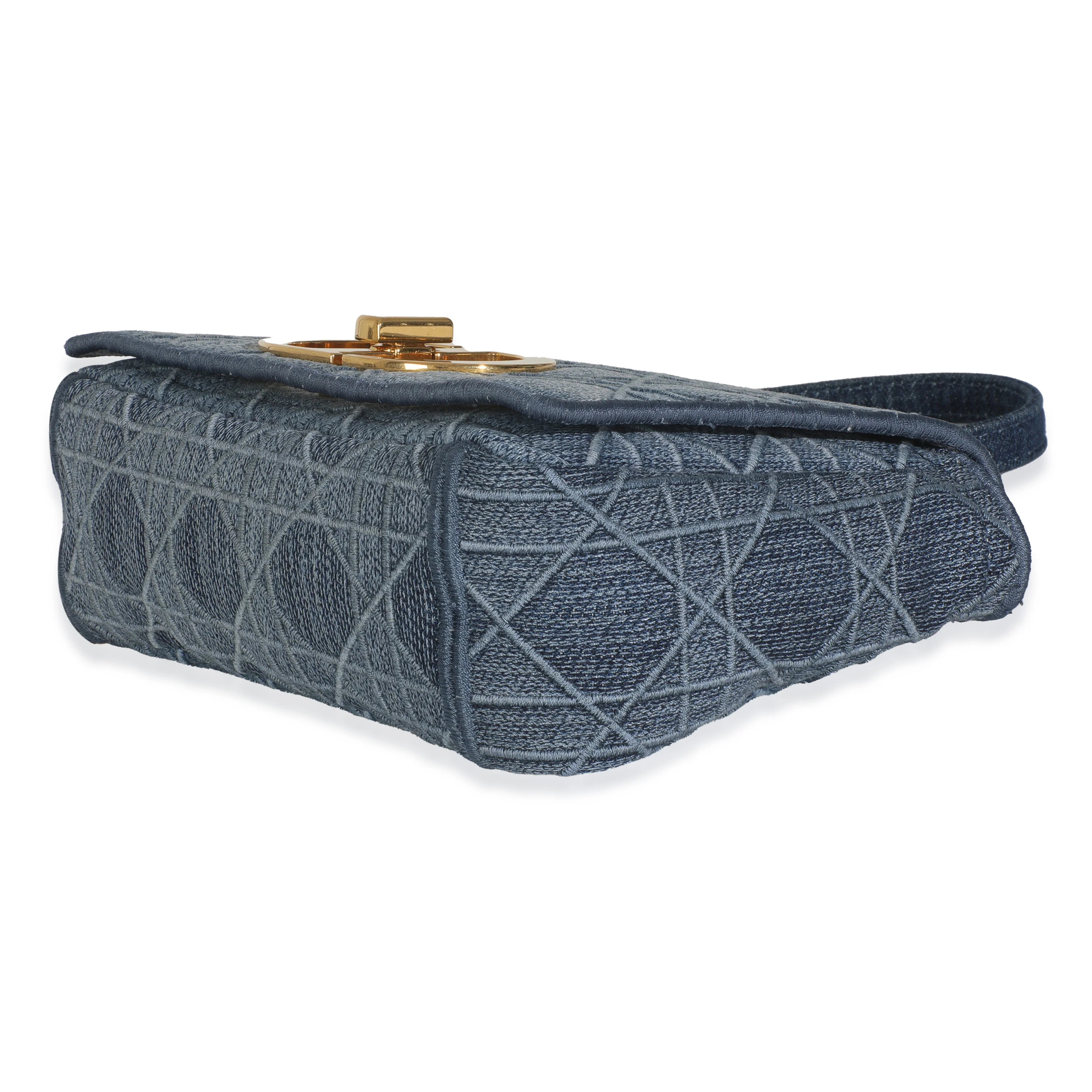 Blue Denim Cannage Small Caro Bag - Image 6