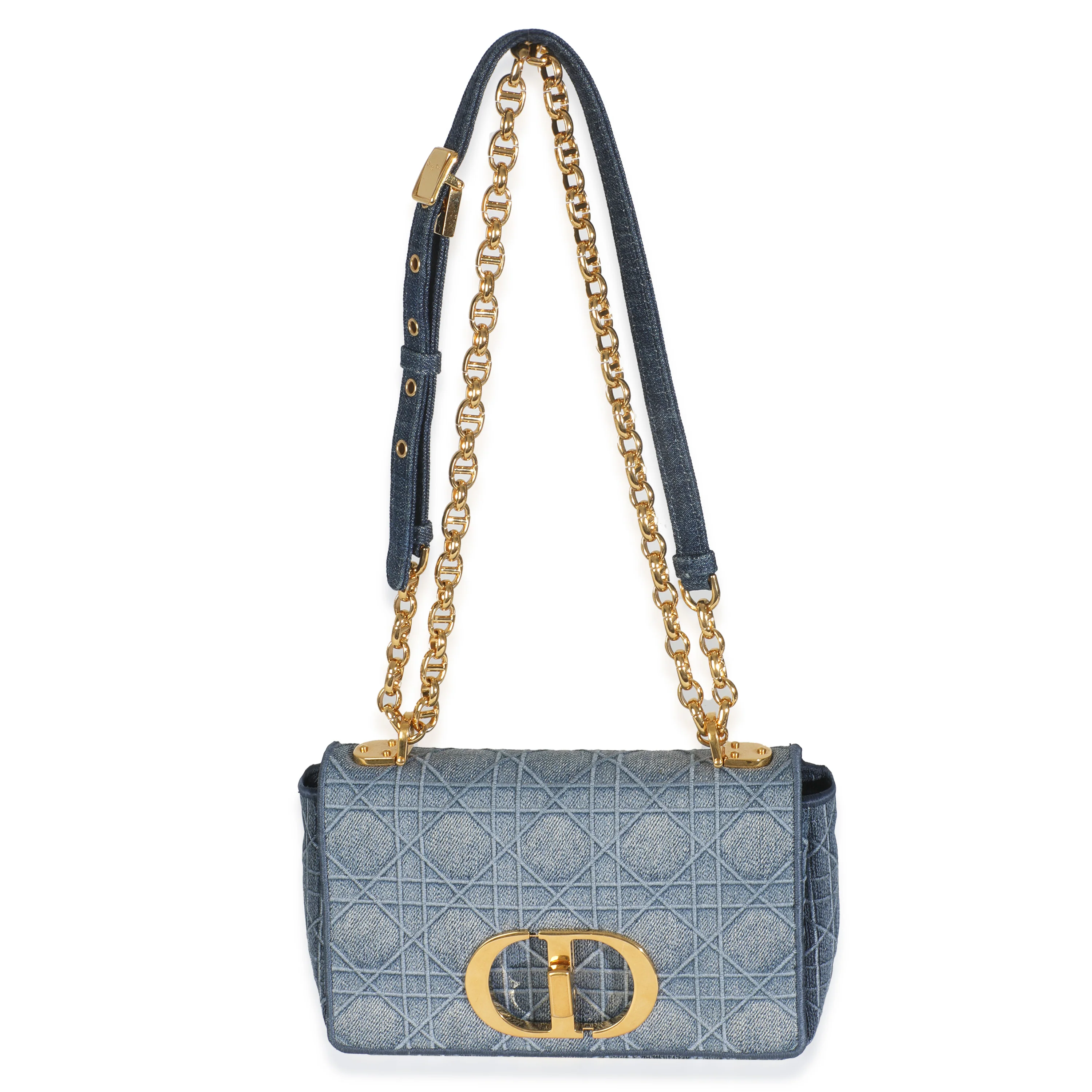 Blue Denim Cannage Small Caro Bag - Image 8