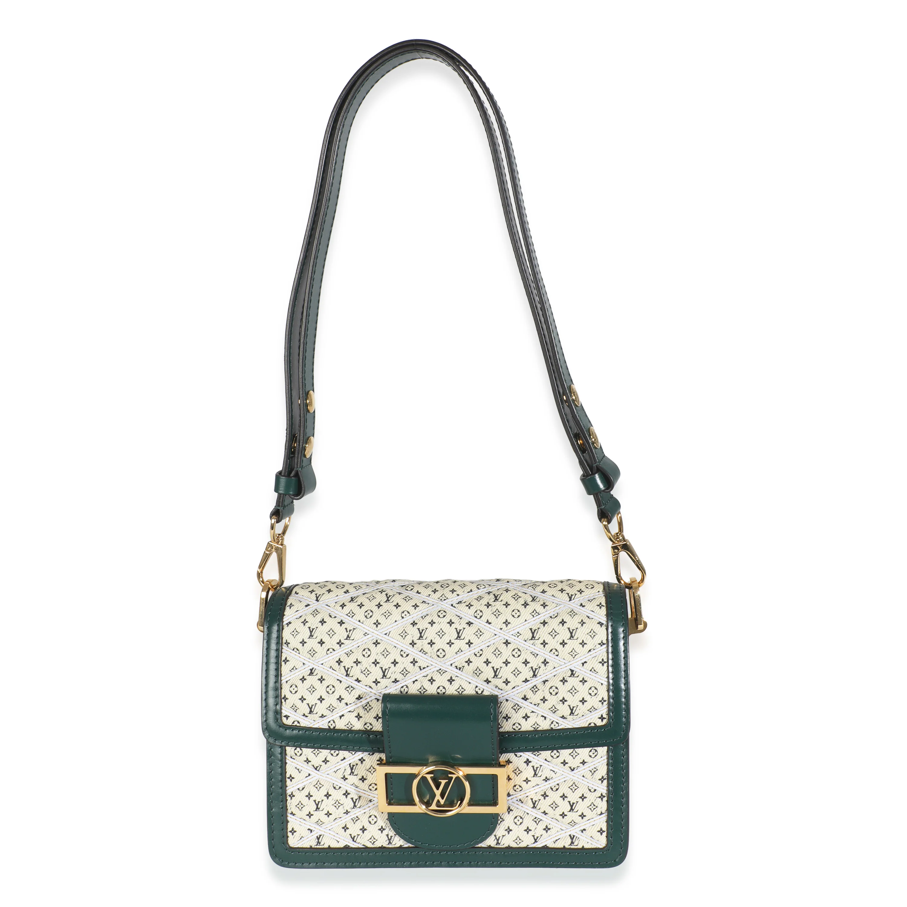 Denim Printed Monogram Mini Dauphine - Image 8