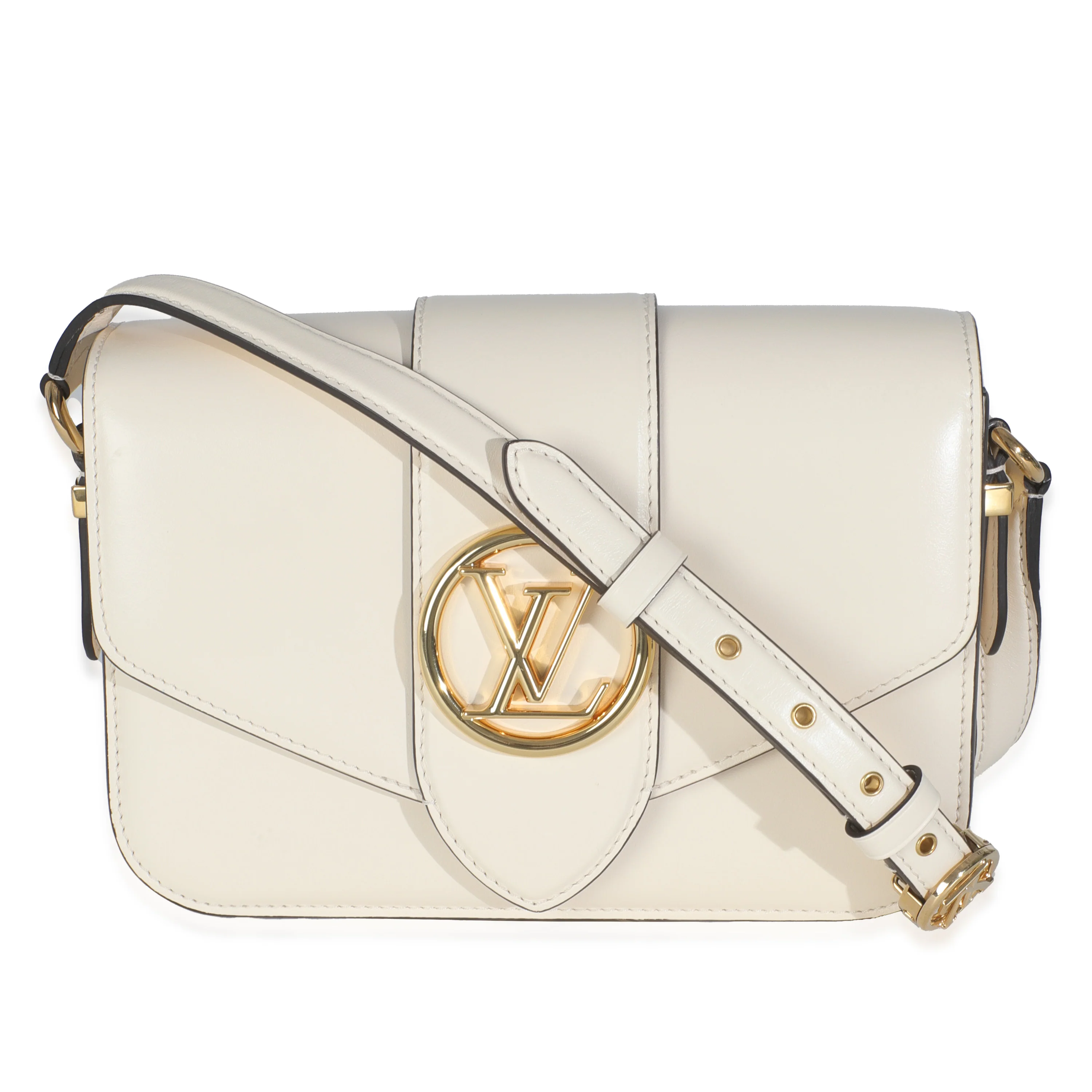 Cream Smooth Calfskin LV Pont 9