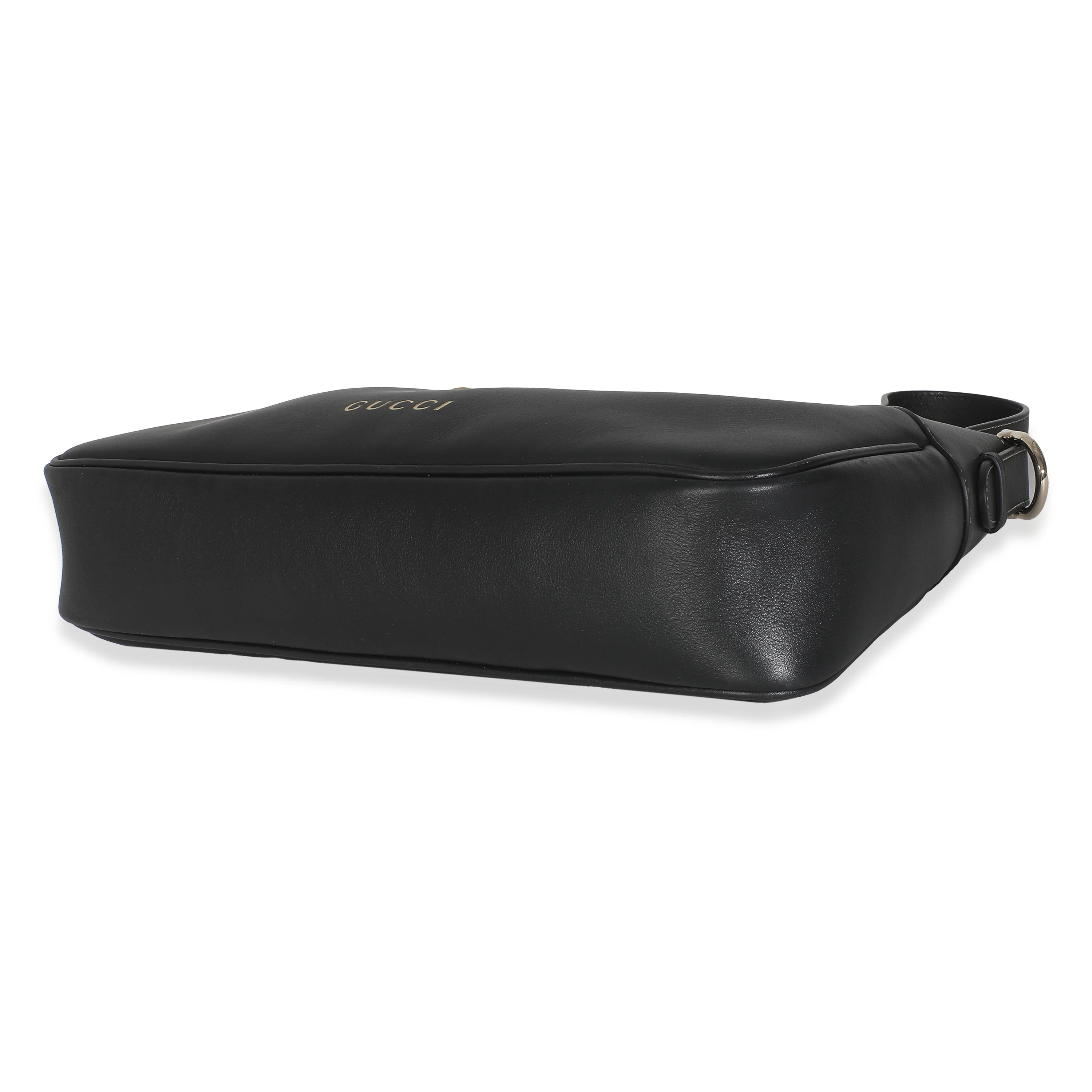 Black Calfskin Medium GG Emblem Shoulder Bag - Image 6