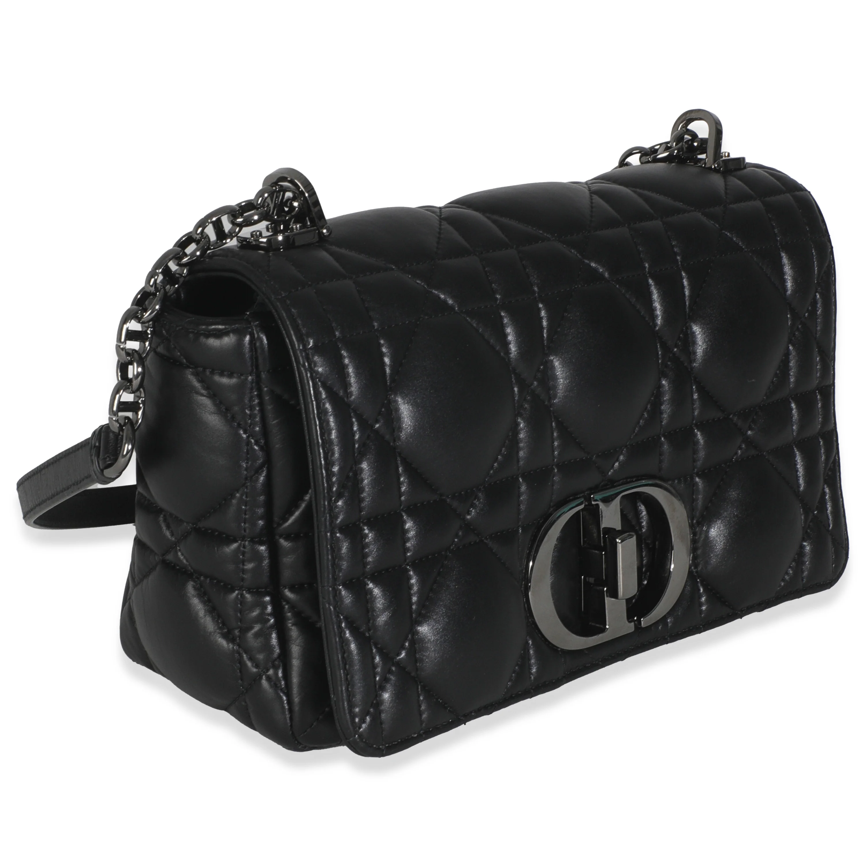 Black Macrocannage Calfskin Medium Caro Bag - Image 3