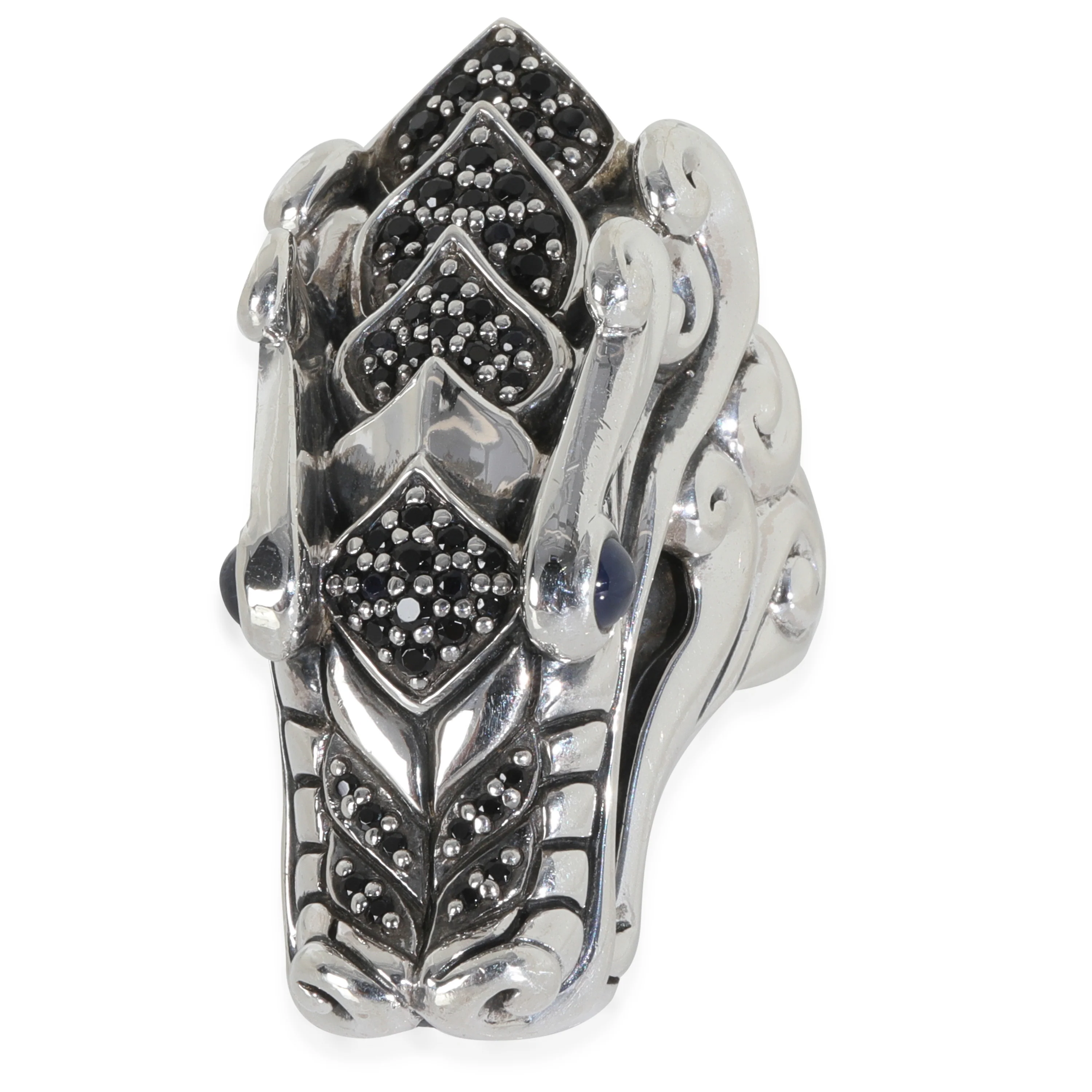 Sterling Silver Sapphire and Spinel Naga Dragon Ring