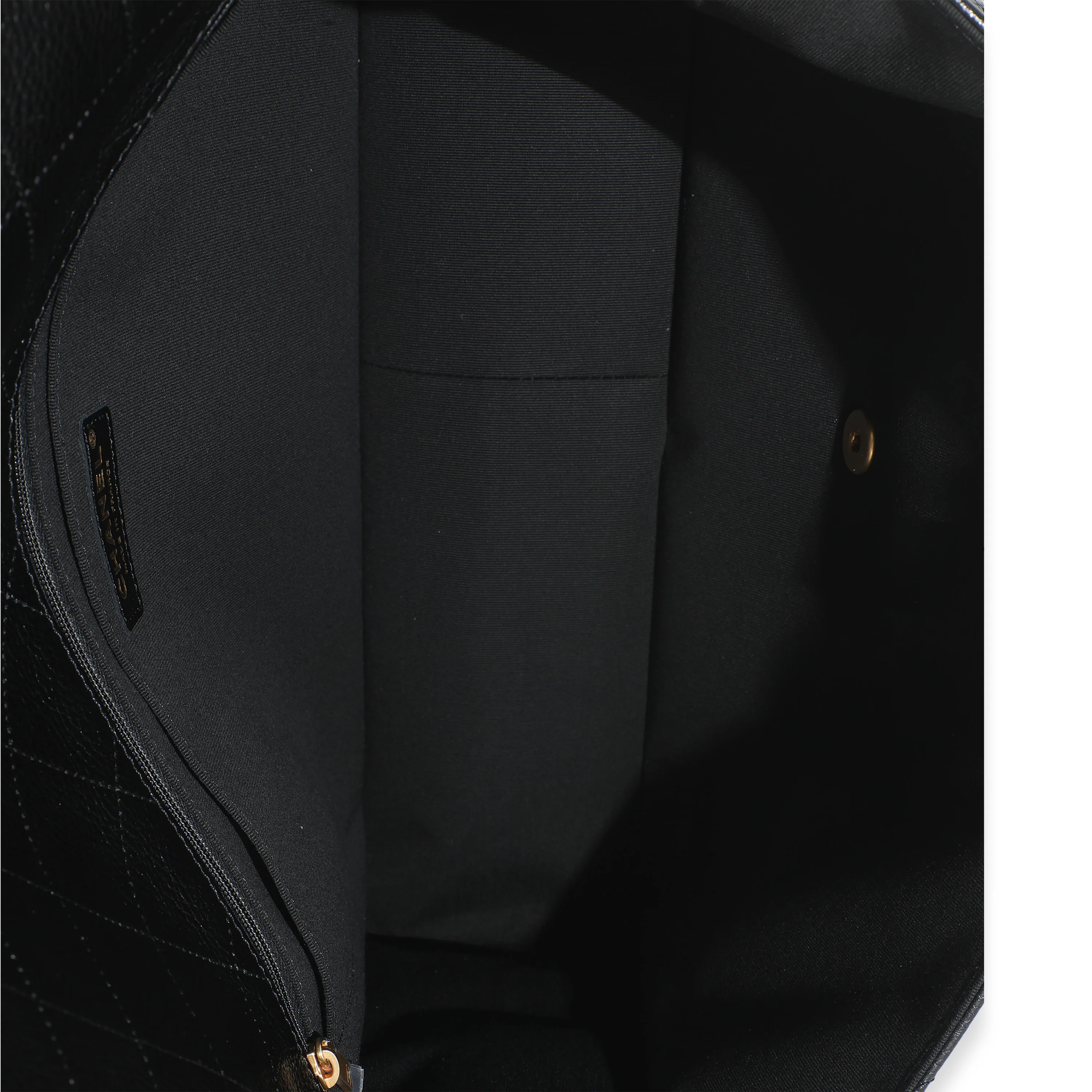Black Quilted Calfskin Airline XXL Travel Flap Bag - Image 8