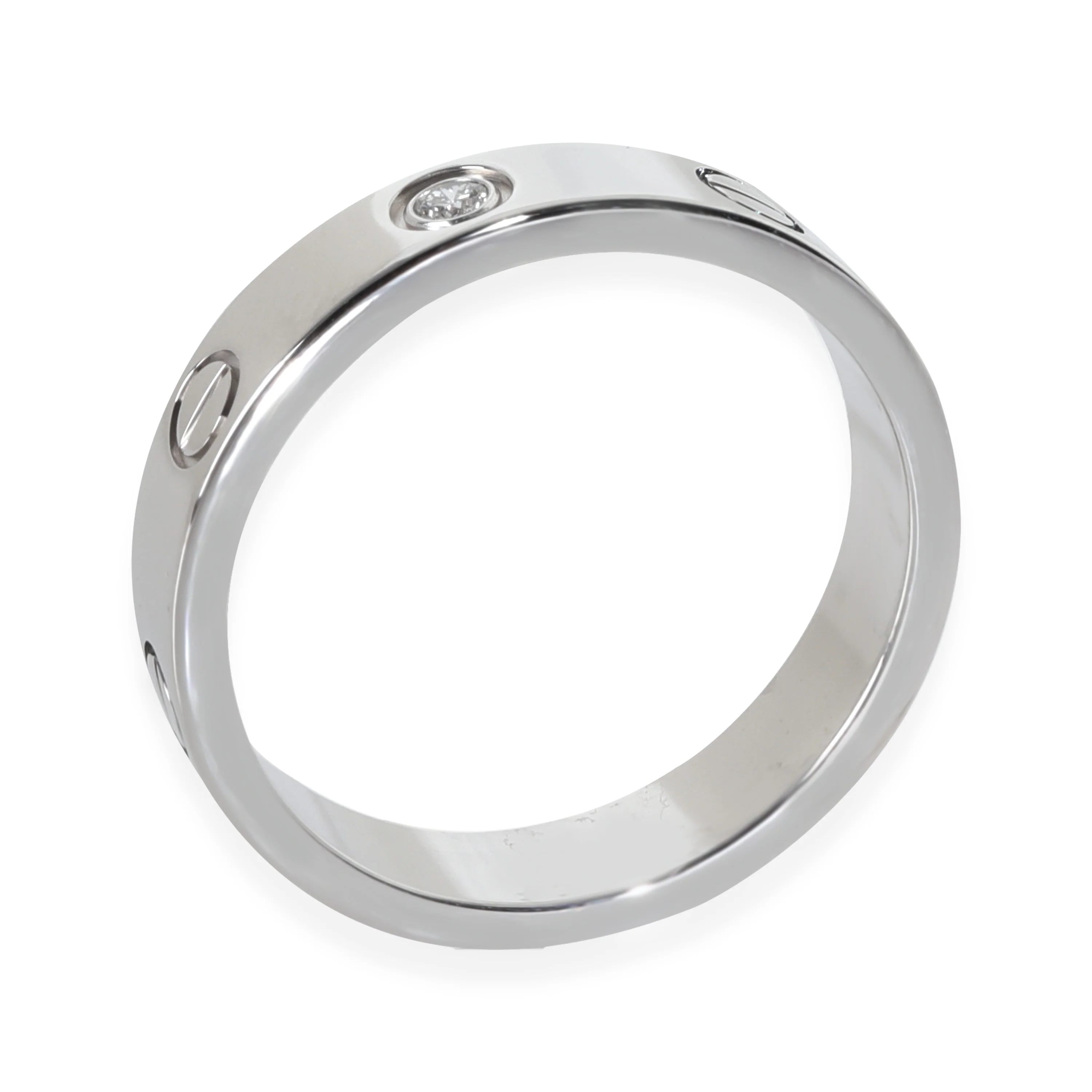 White Gold Diamond Small Model Love Ring - Image 4