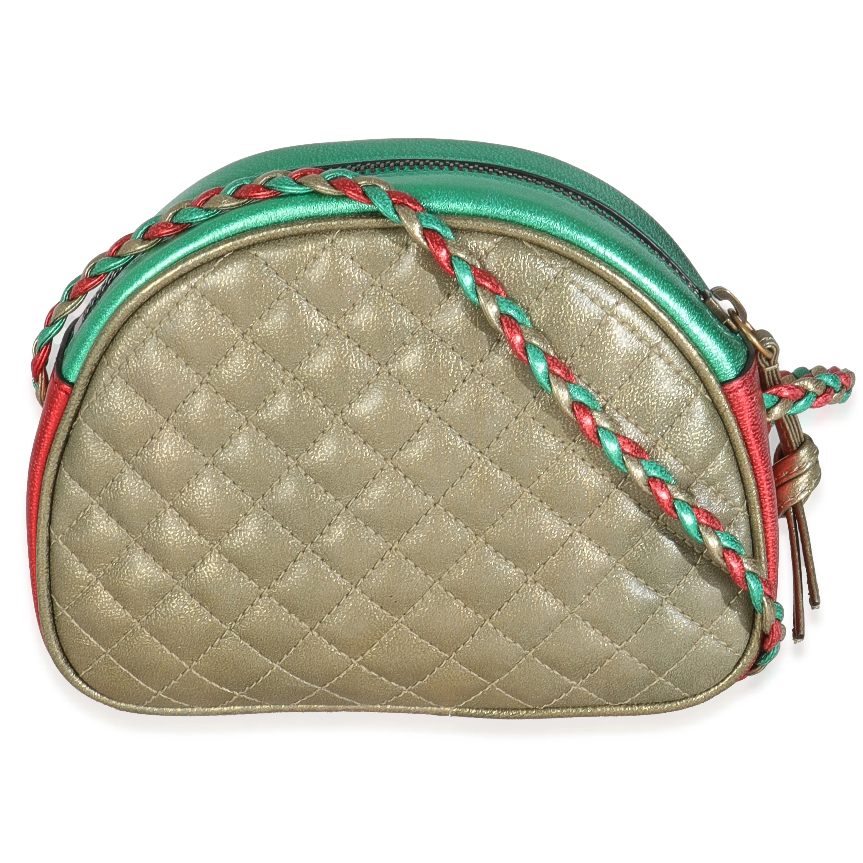 Multicolor Laminated Nappa Trapuntata Mini Zumi Dome Bag - Image 4