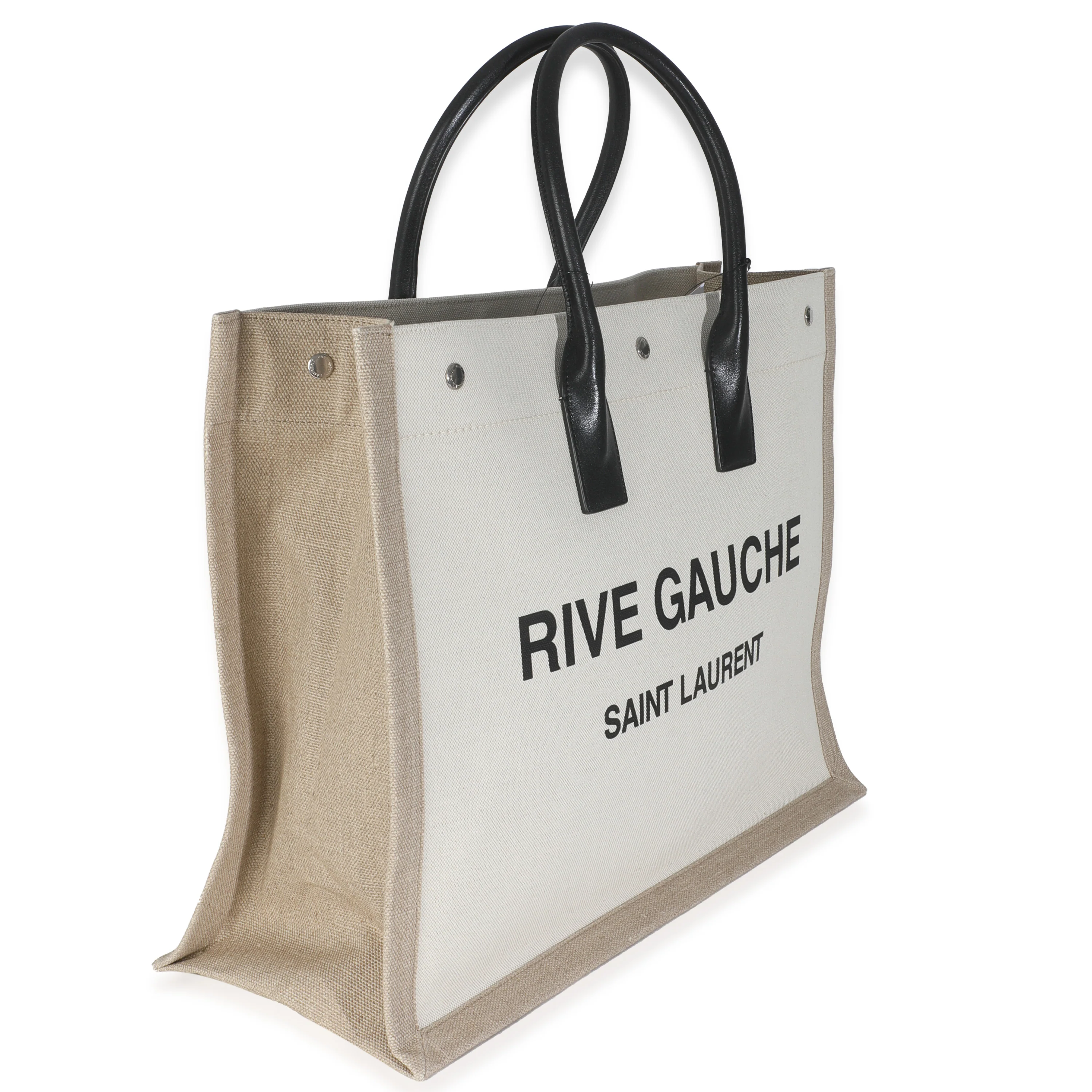 Beige Linen Rive Gauche Tote - Image 3