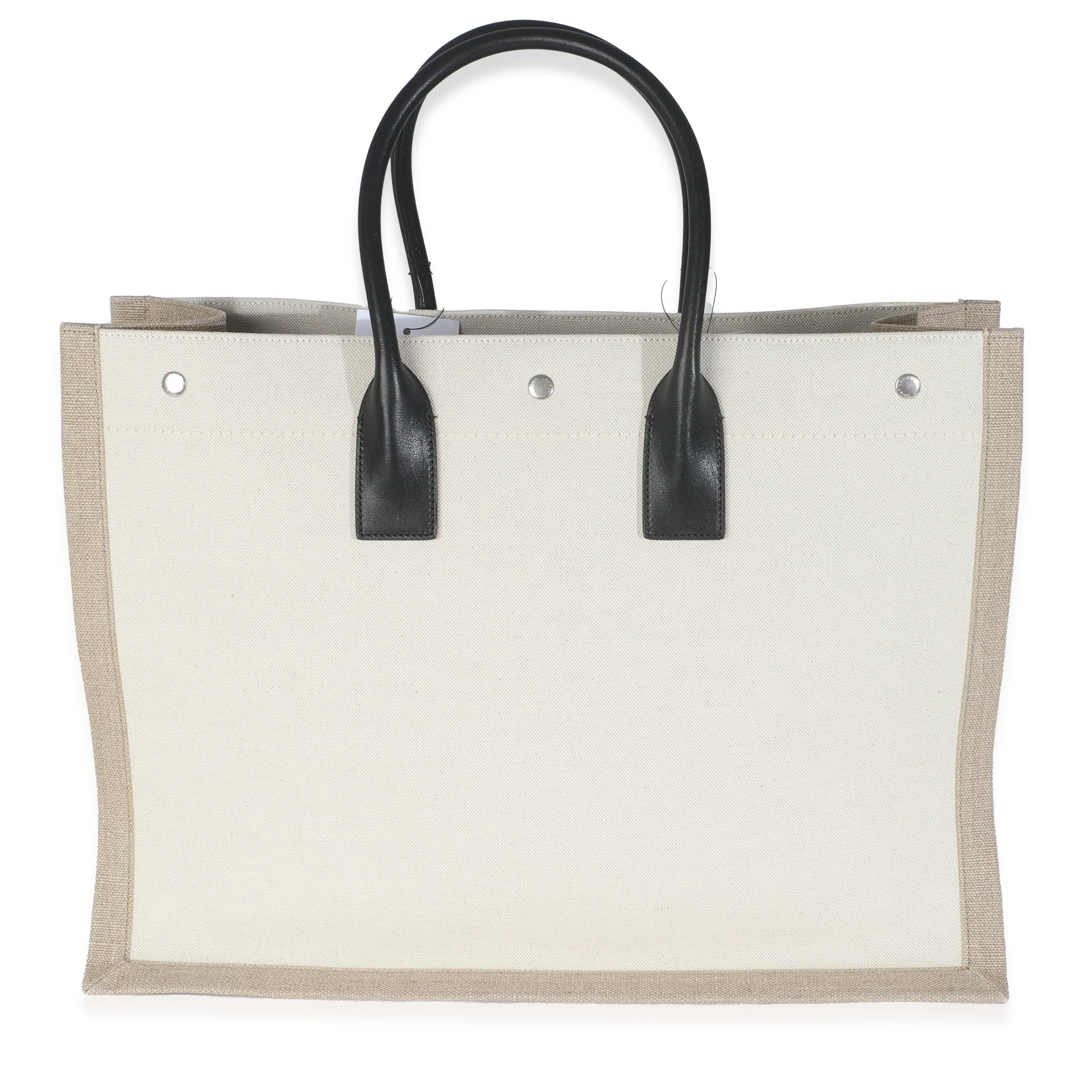 Beige Linen Rive Gauche Tote - Image 4
