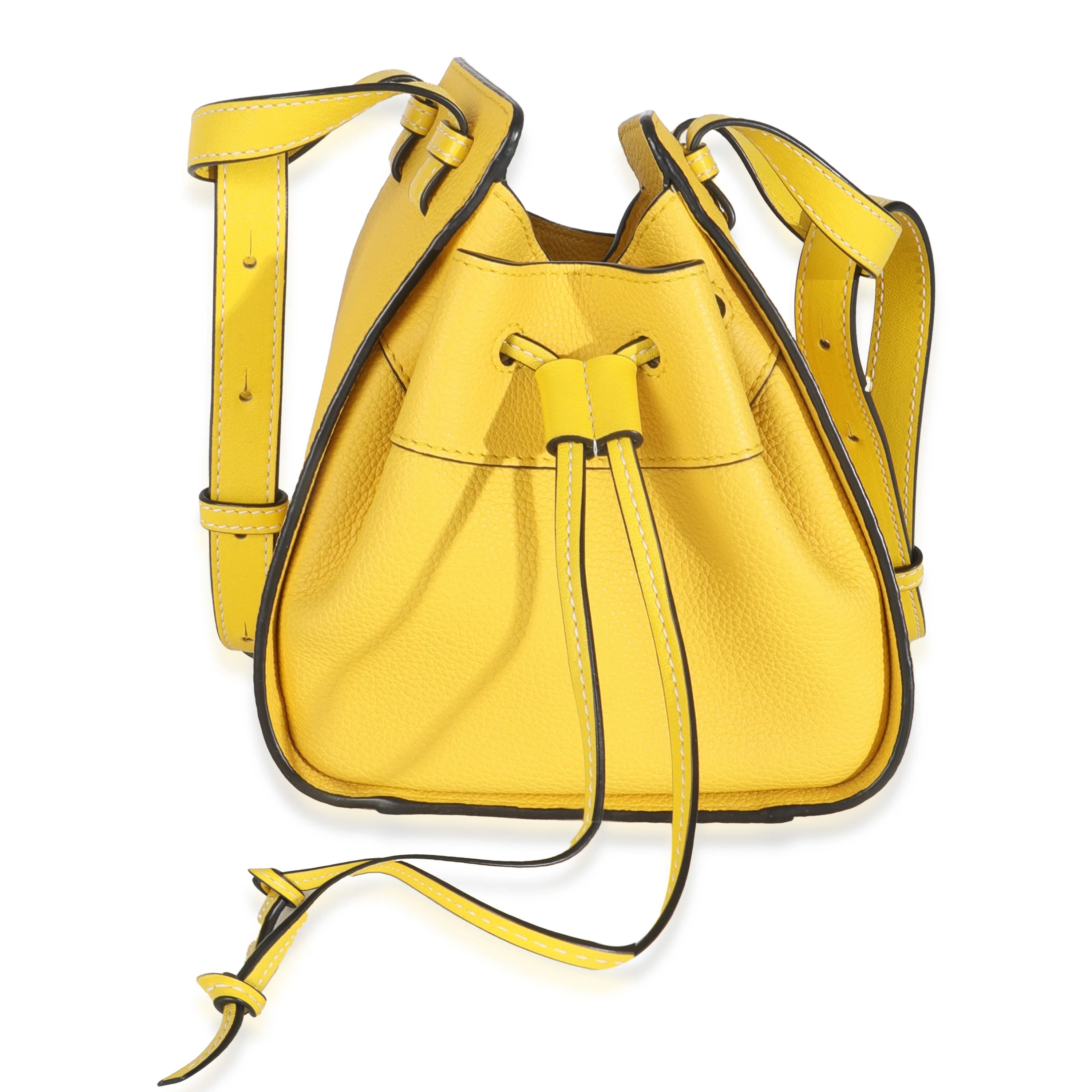 Yellow Grained Calfskin Mini Hammock - Image 2