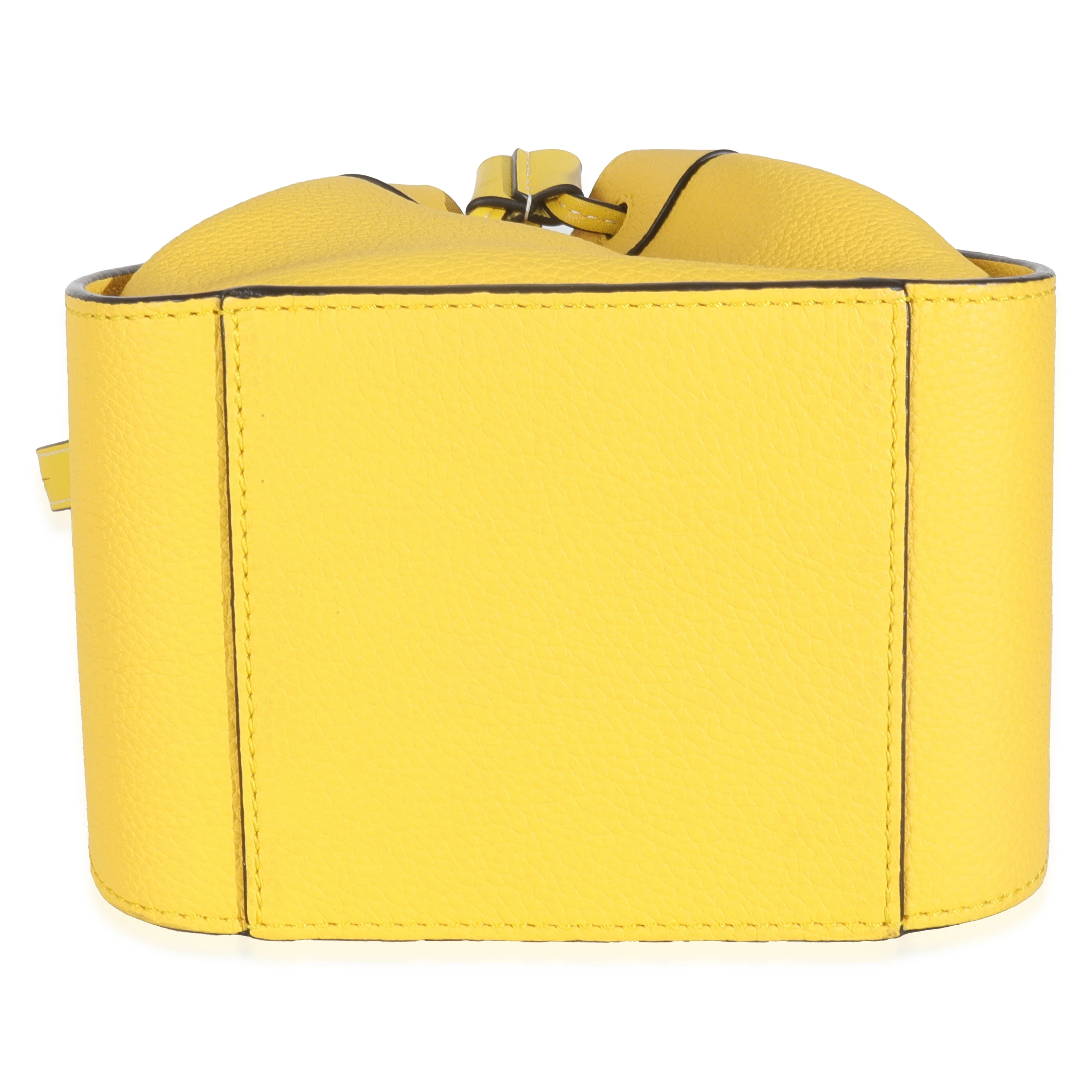 Yellow Grained Calfskin Mini Hammock - Image 6