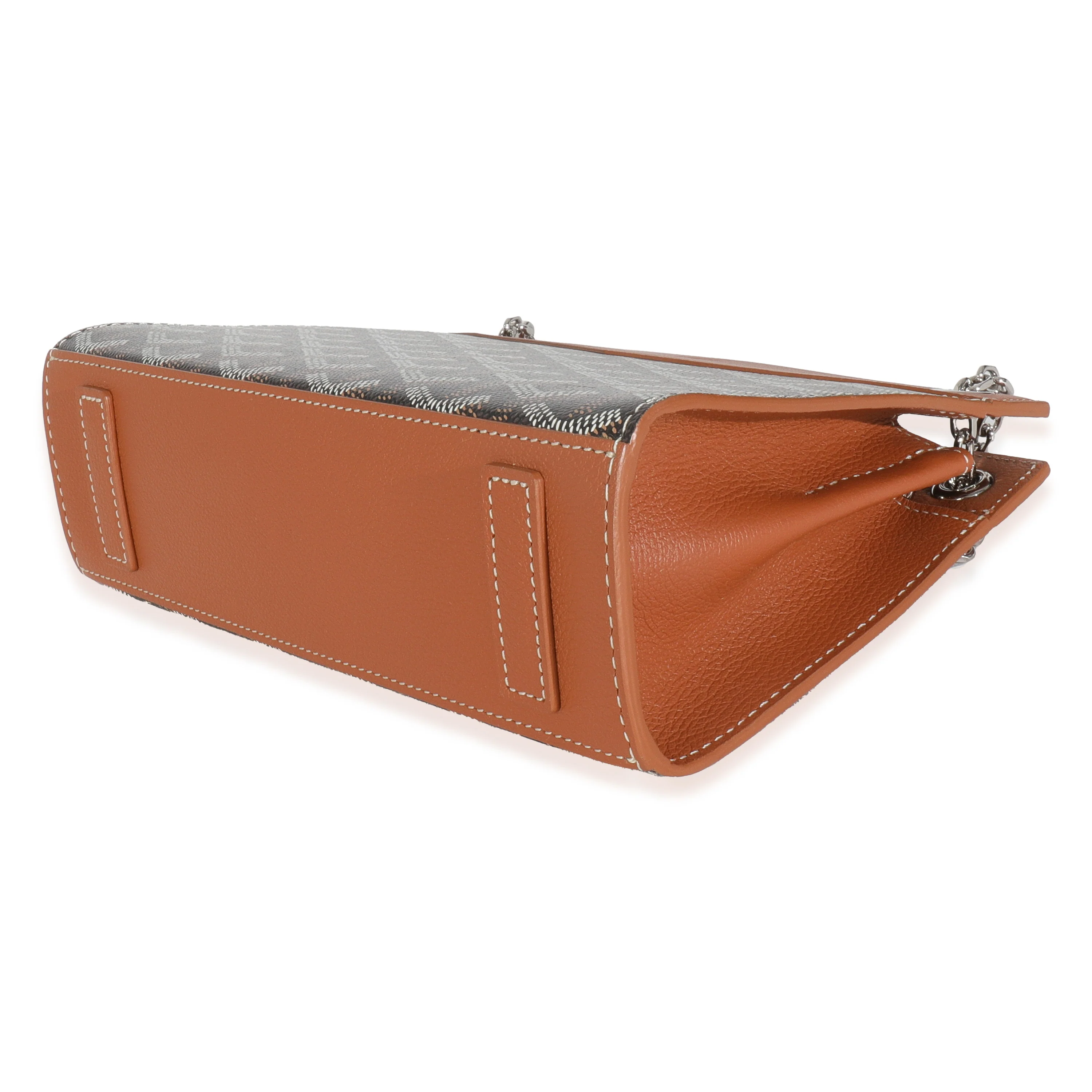 Gold Black Goyardine Canvas Mini Rouette Structure - Image 6