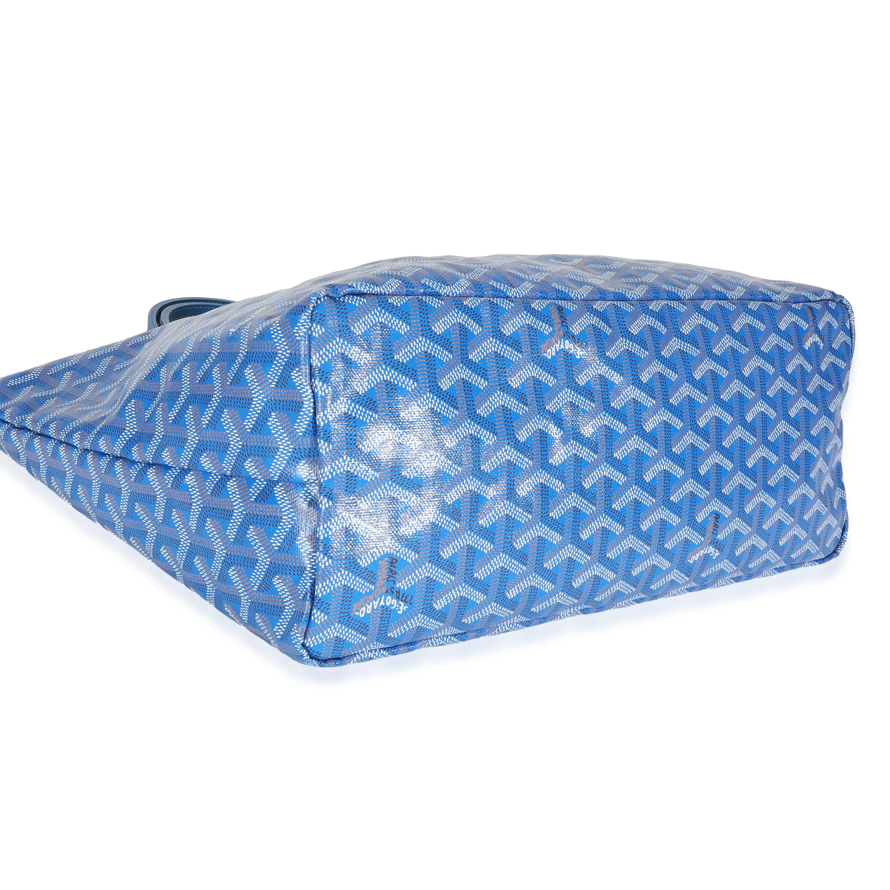 Blue Goyardine Canvas Saint Louis PM - Image 6