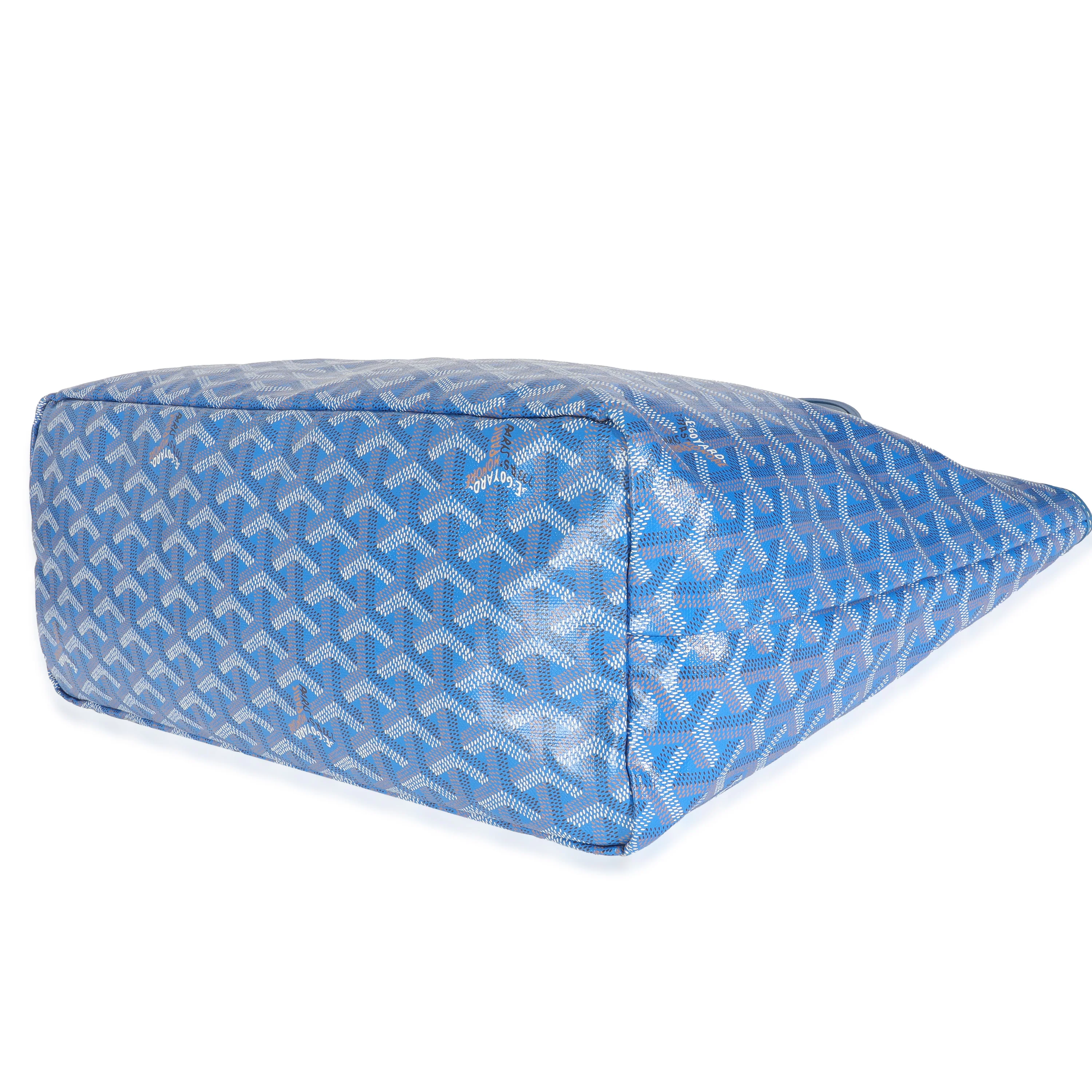 Blue Goyardine Canvas Saint Louis PM - Image 7