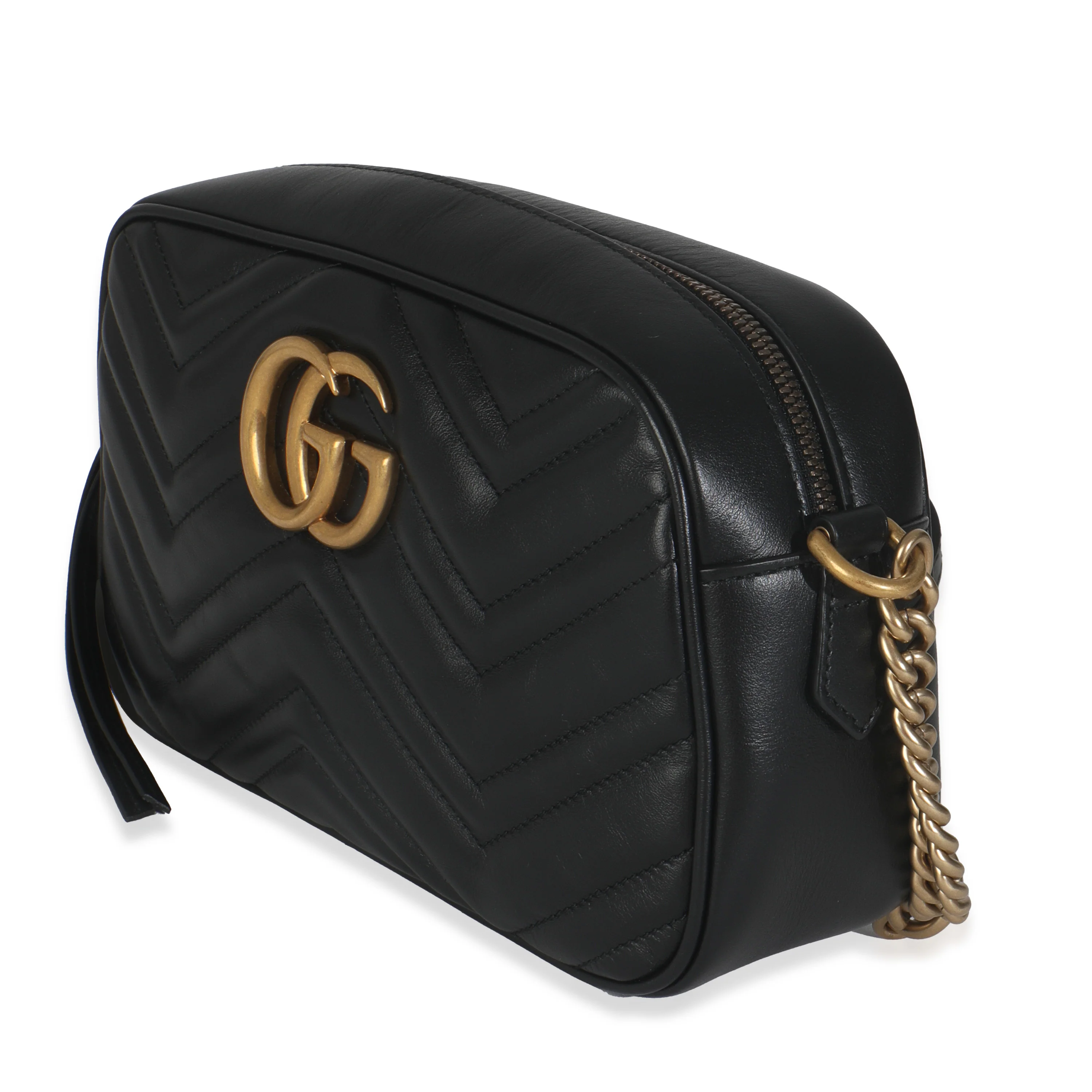 Black Matelasse Calfskin GG Marmont Camera Bag - Image 2