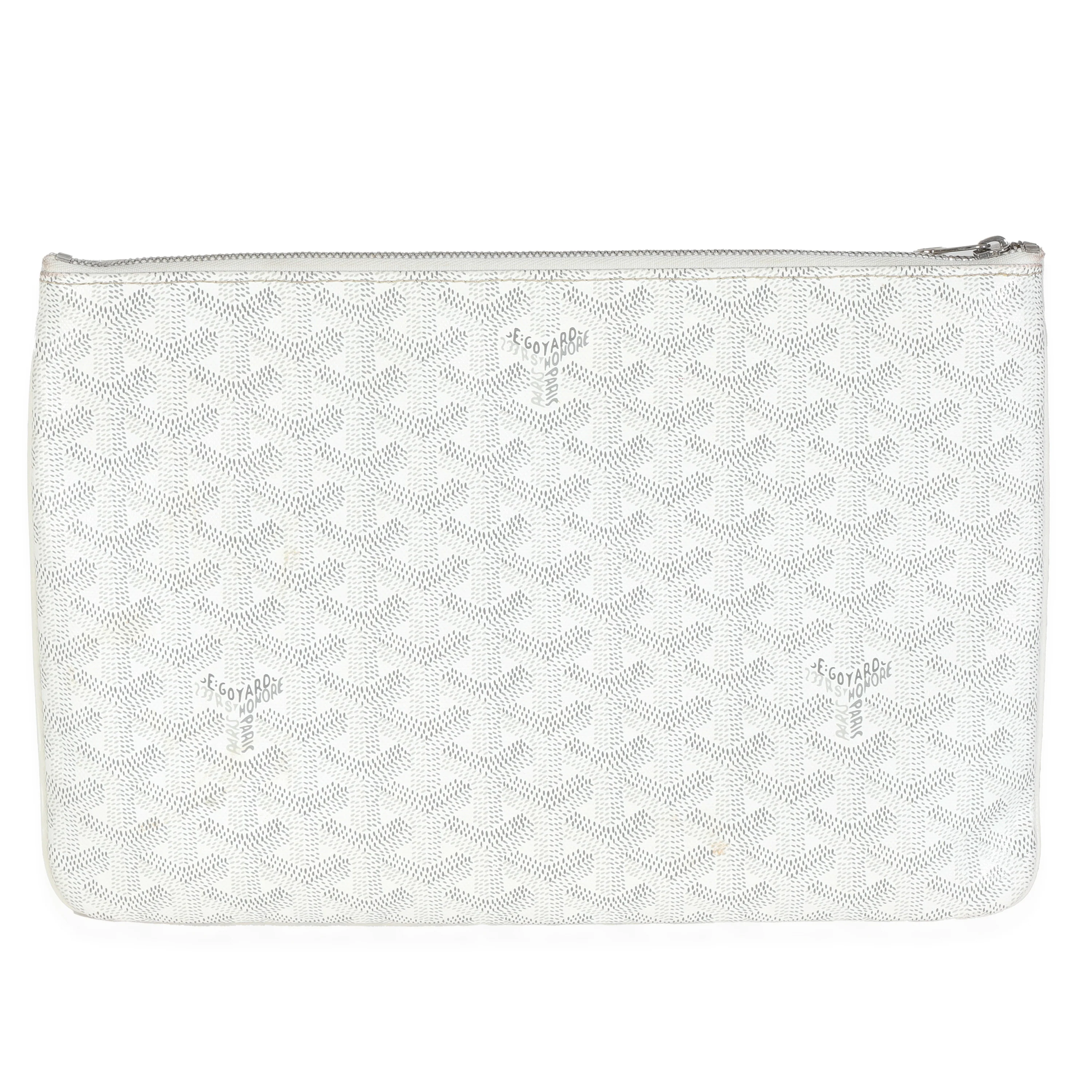White Goyardine Canvas Senat MM - Image 4