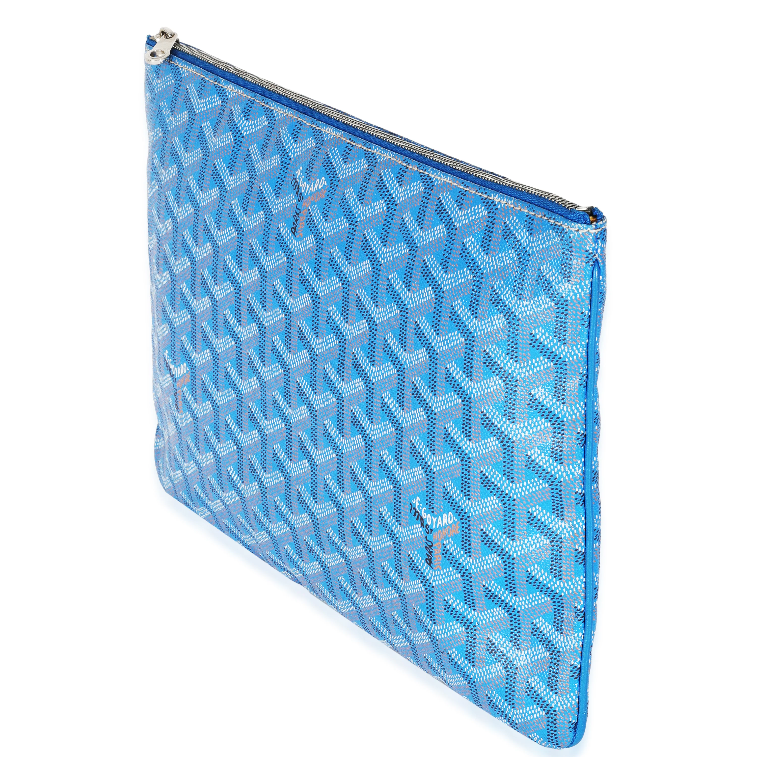 Blue Goyardine Canvas Senat MM - Image 2