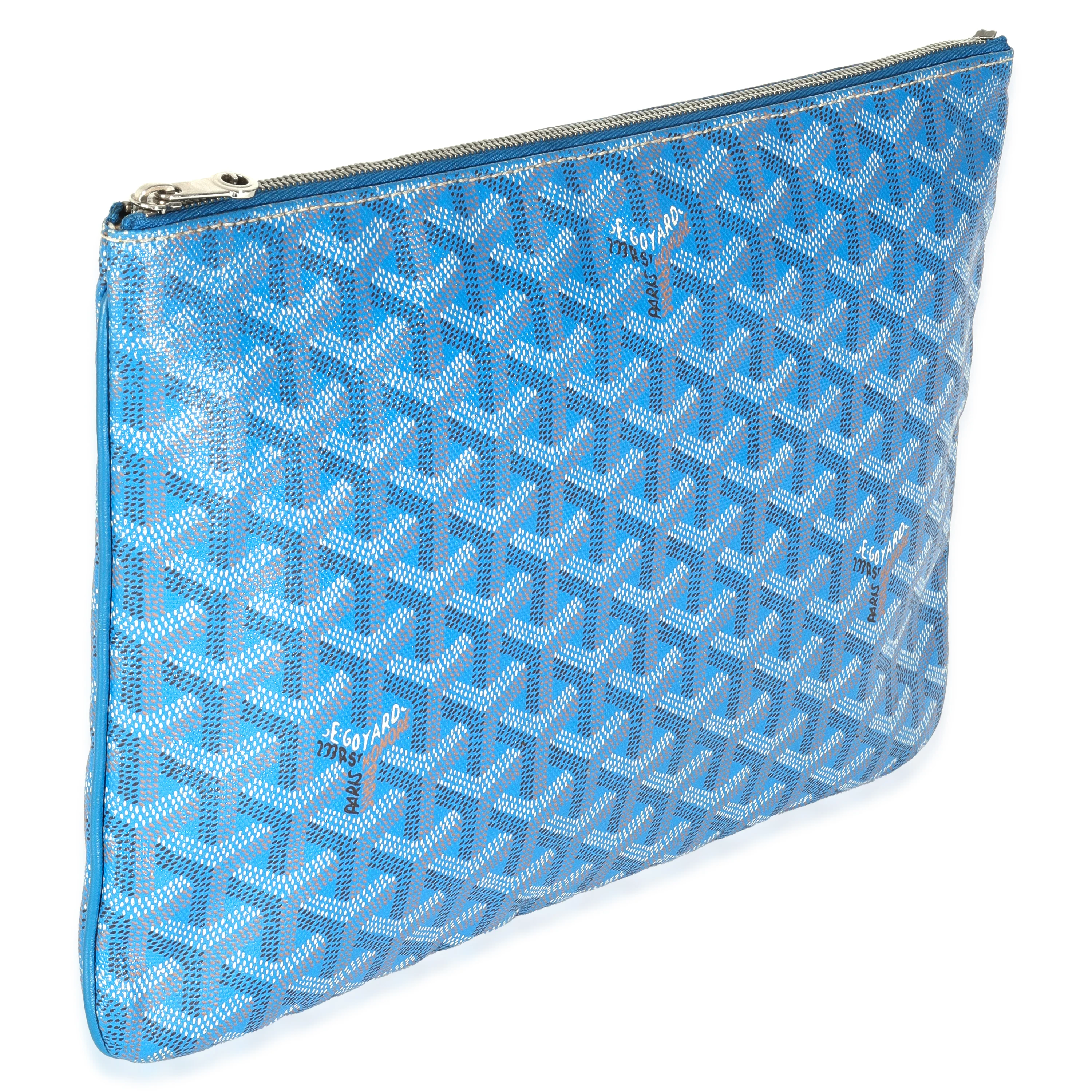 Blue Goyardine Canvas Senat MM - Image 3