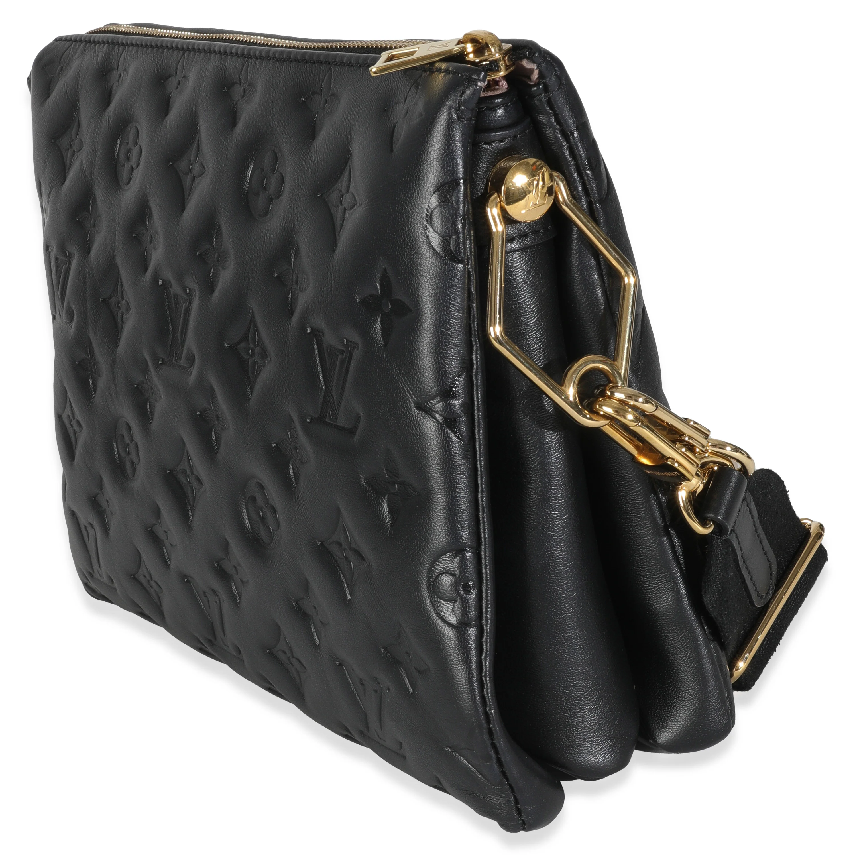 Black Monogram Embossed Lambskin Coussin PM - Image 2