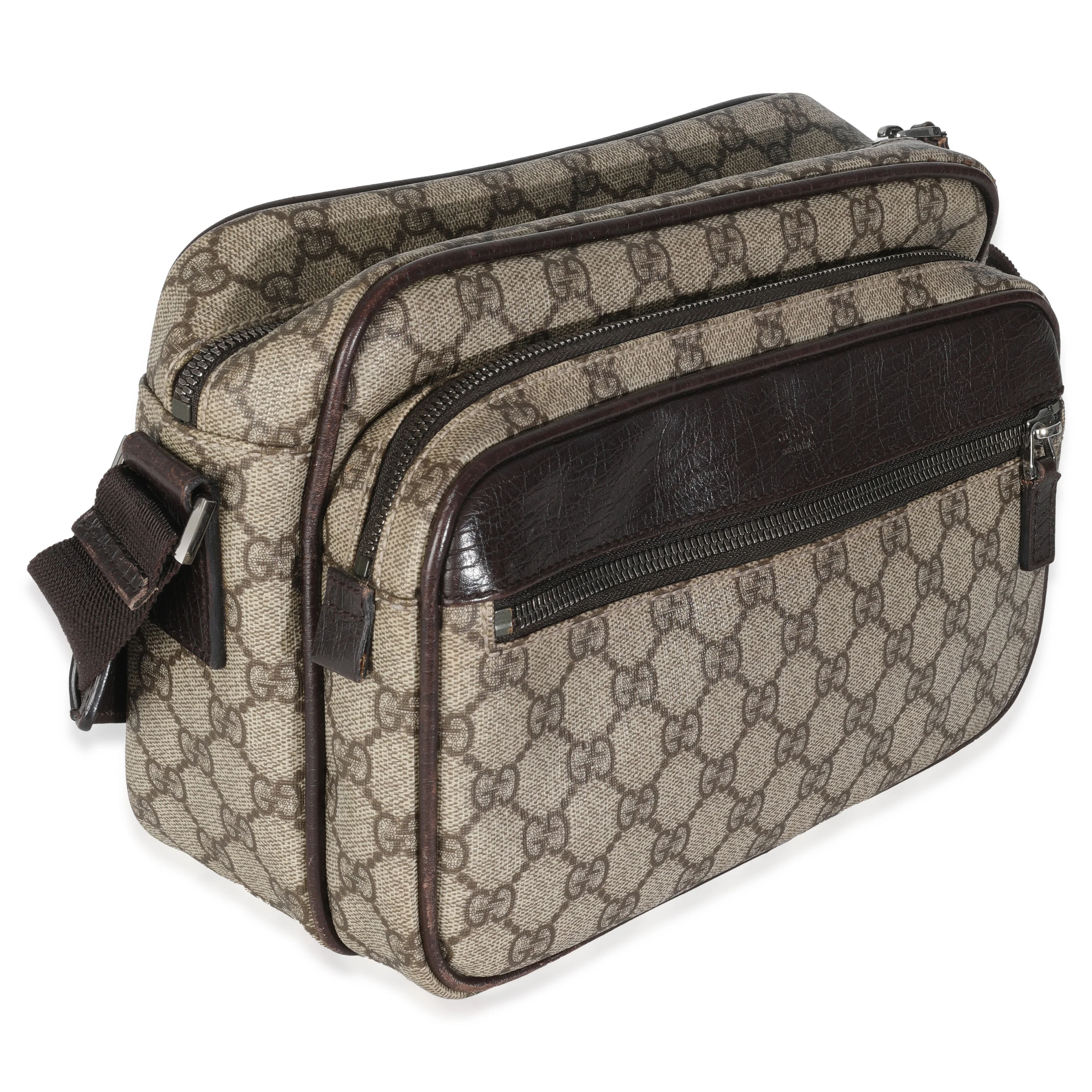 Beige GG Supreme Canvas Small Camera Messenger Bag - Image 3