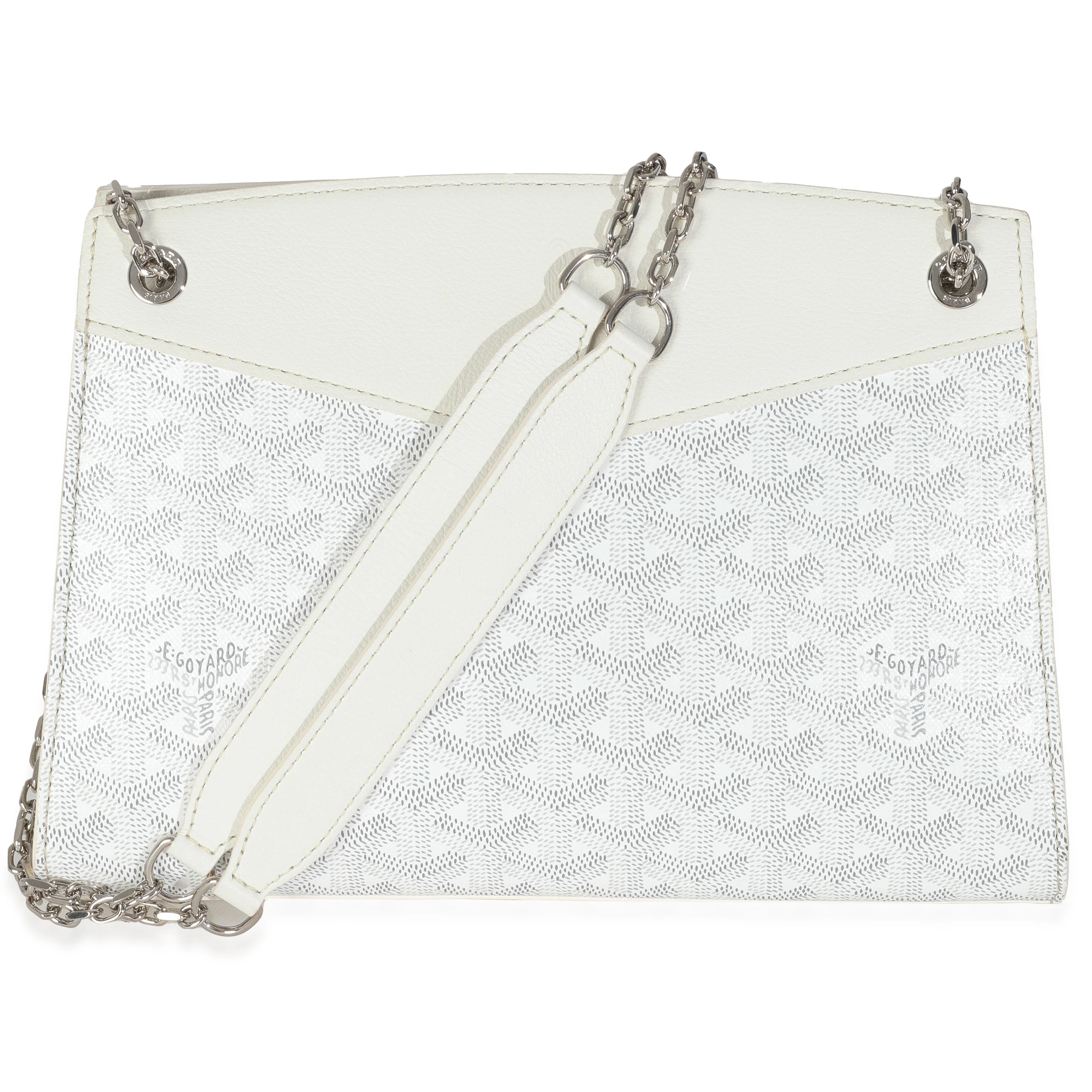 White Goyardine Canvas Rouette Structure PM - Image 4