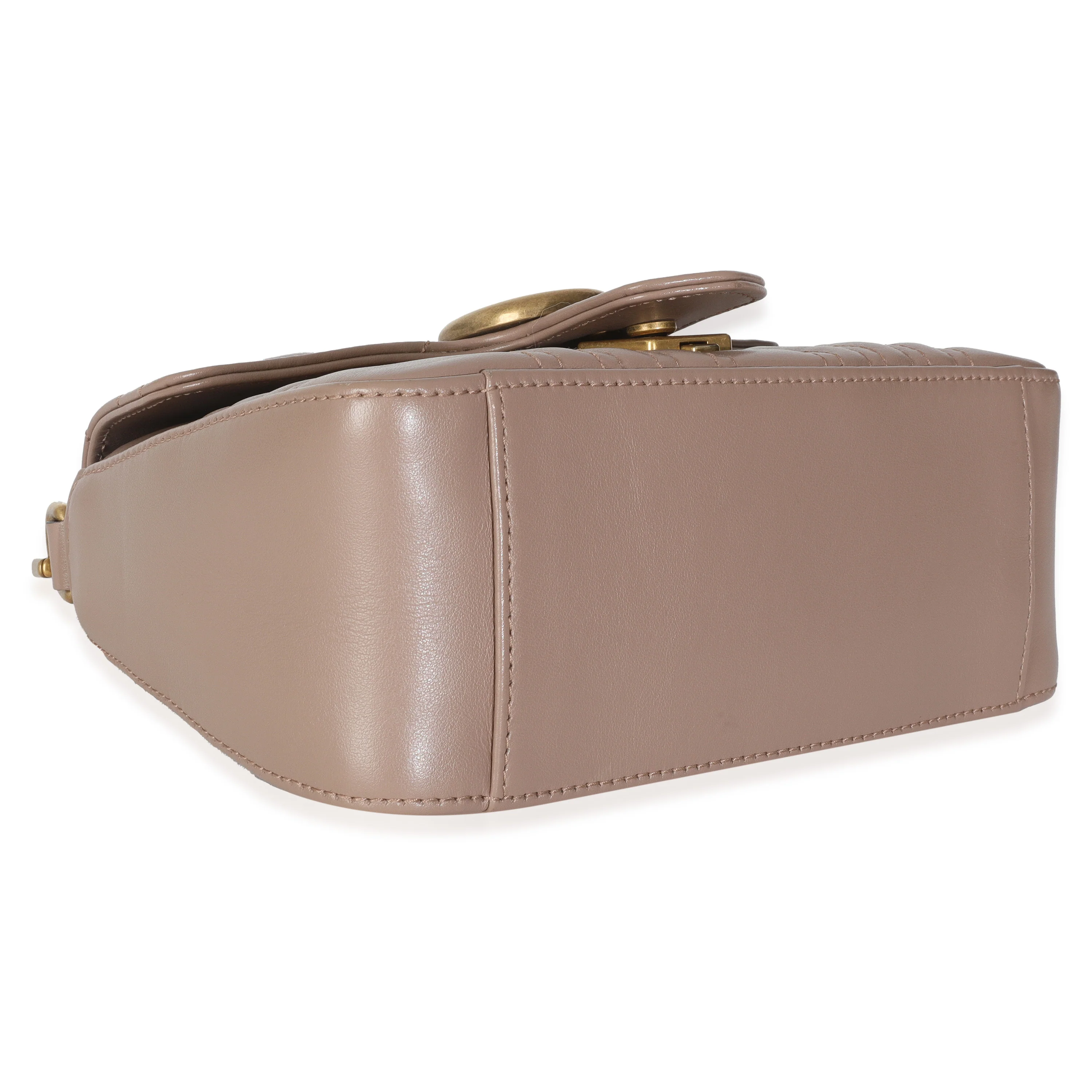 Porcelain Rose Calfskin Matelasse Mini GG Marmont Top Handle Bag - Image 5