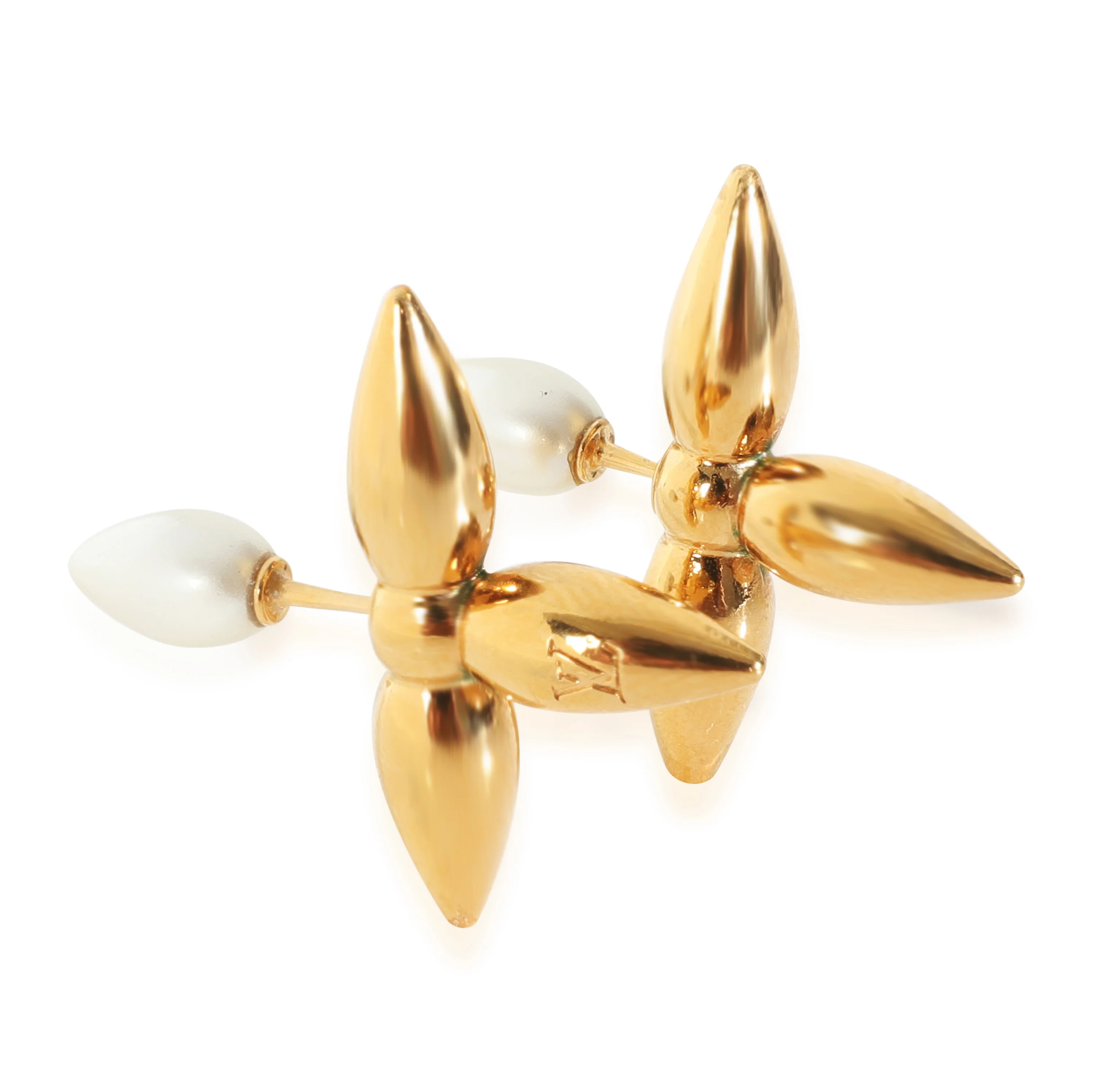 Gold-Plated Faux Pearl Louisette Earrings - Image 2