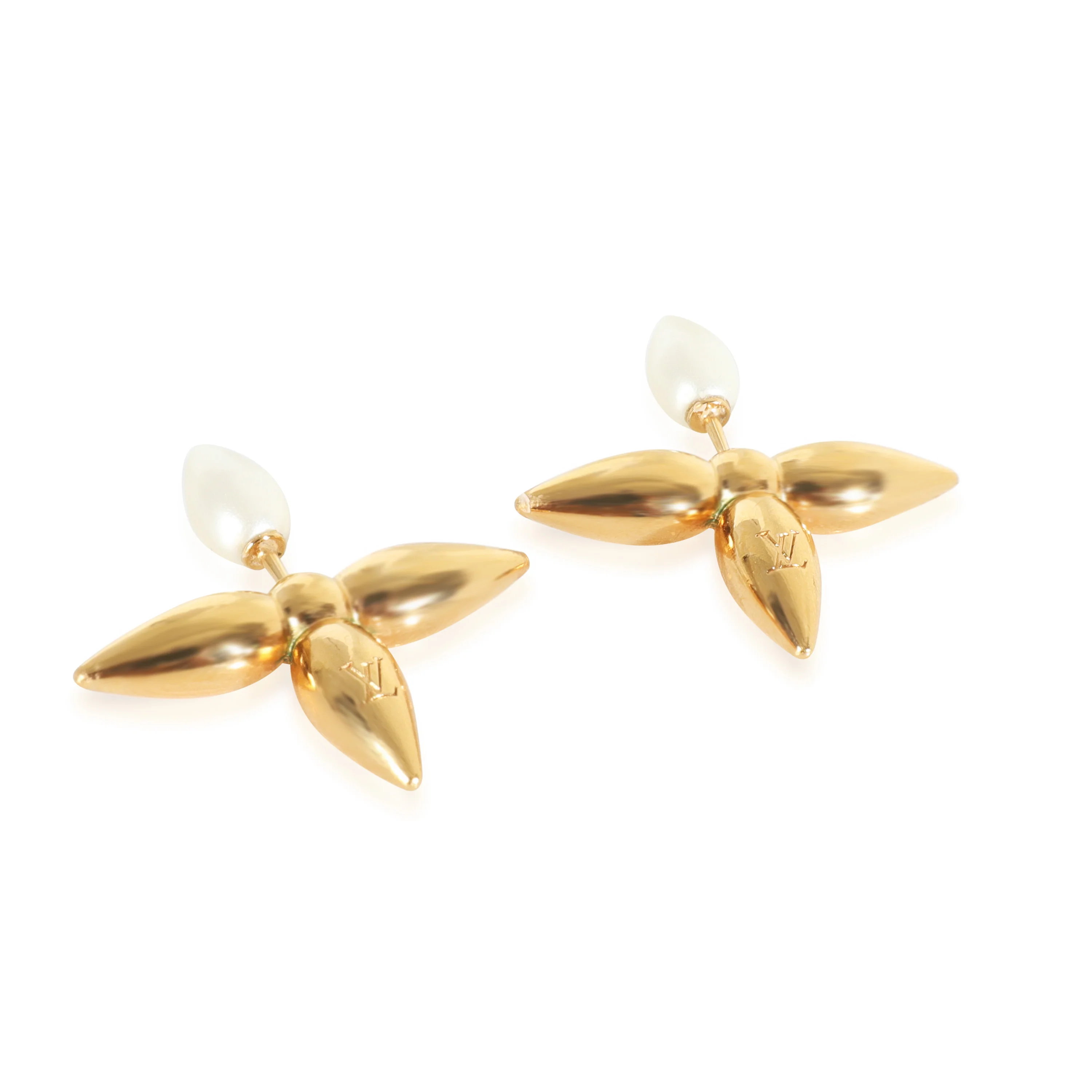 Gold-Plated Faux Pearl Louisette Earrings - Image 3