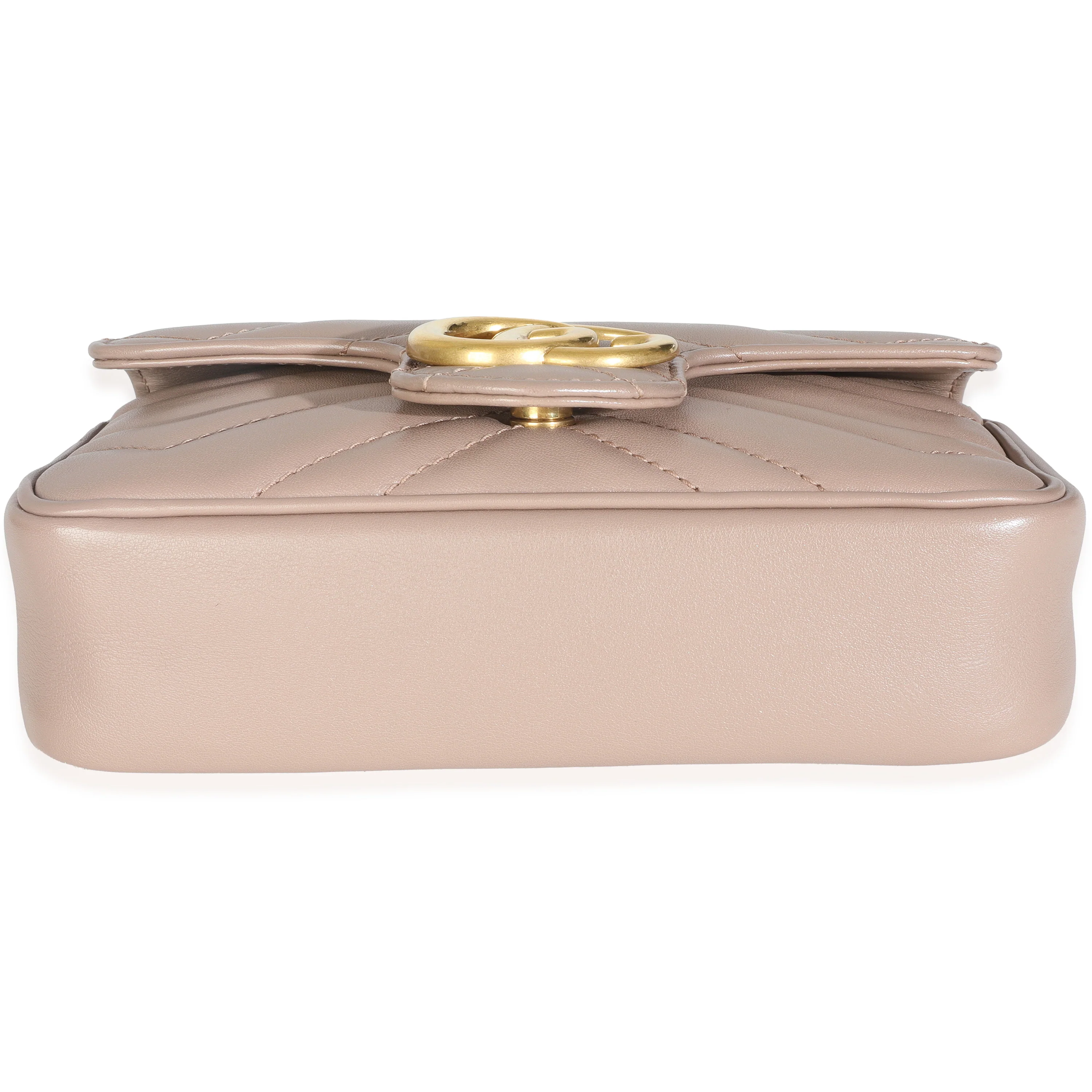 Porcelain Rose Calfskin Matelasse Super Mini GG Marmont Bag - Image 5