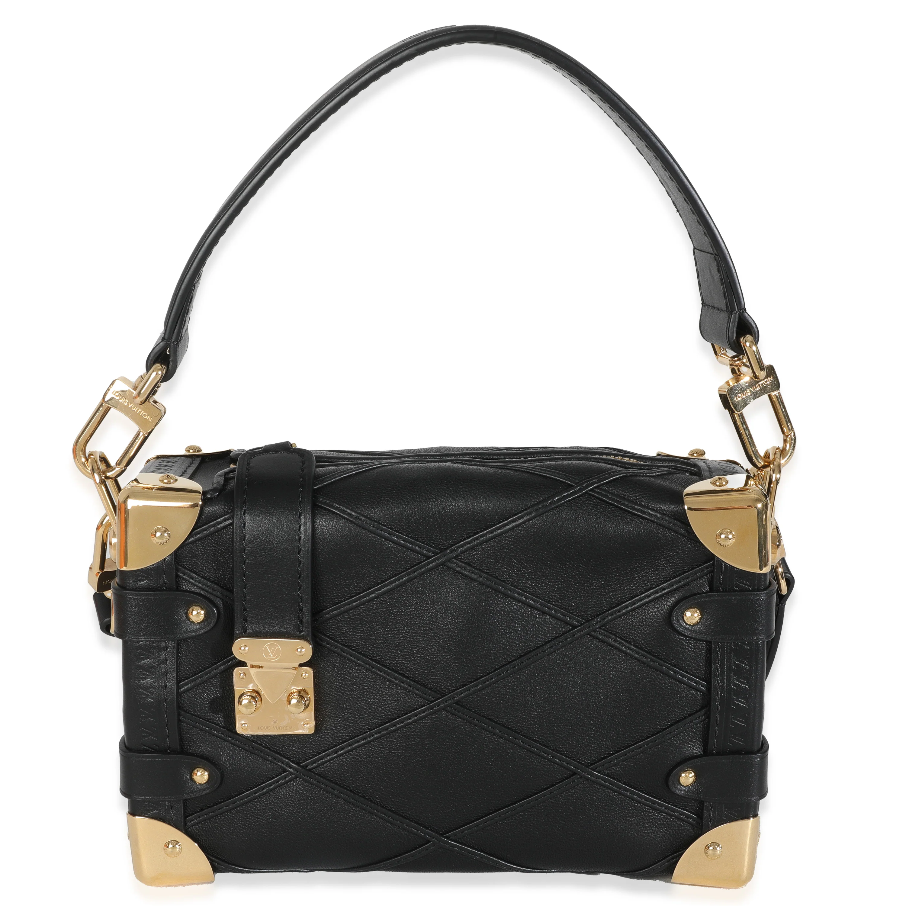 Black Lambskin Malletage Side Trunk PM