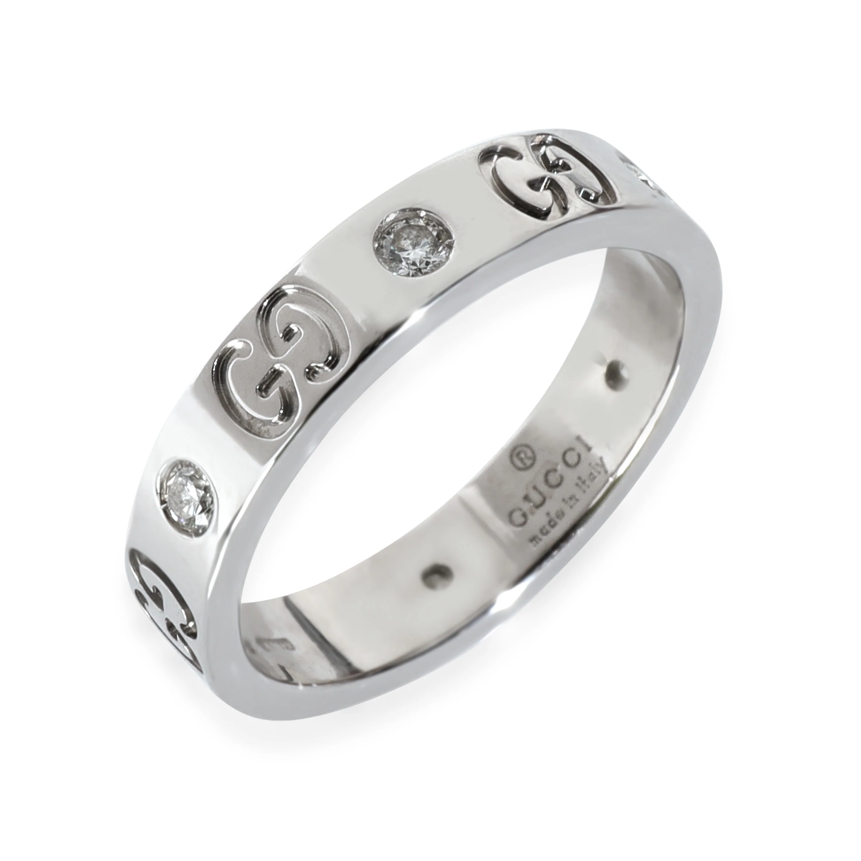 White Gold Diamond Icon Ring - Image 2