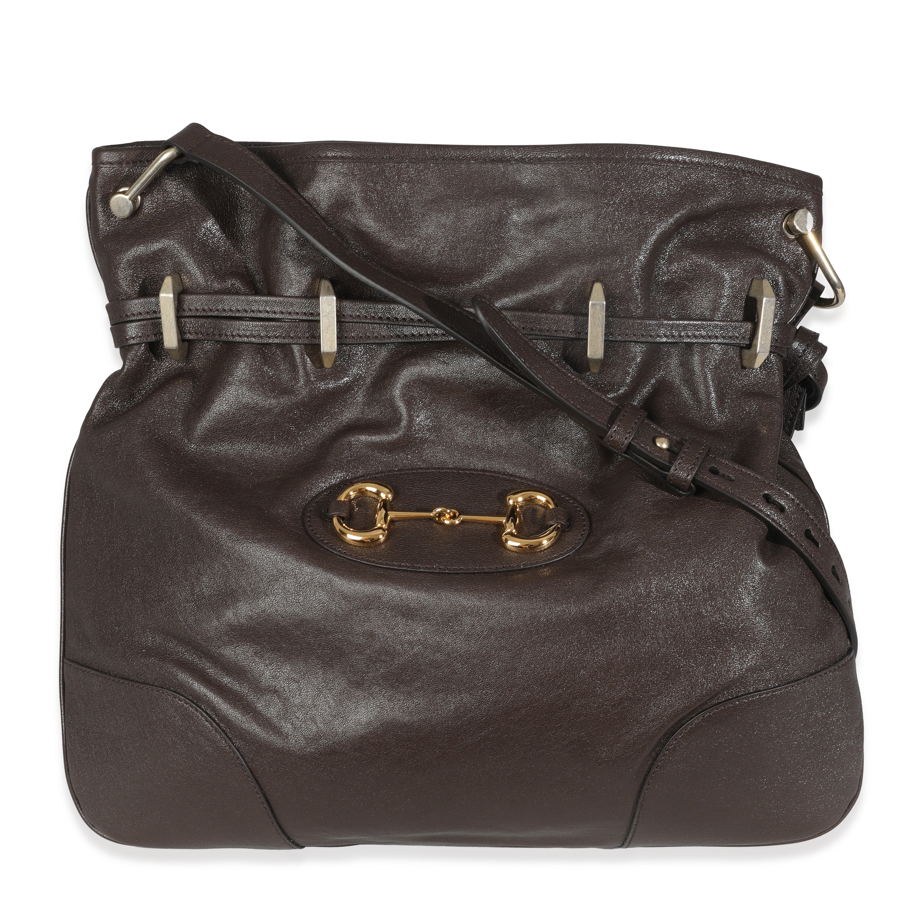 Brown Calfskin Leather 1955 Horsebit Cinch
