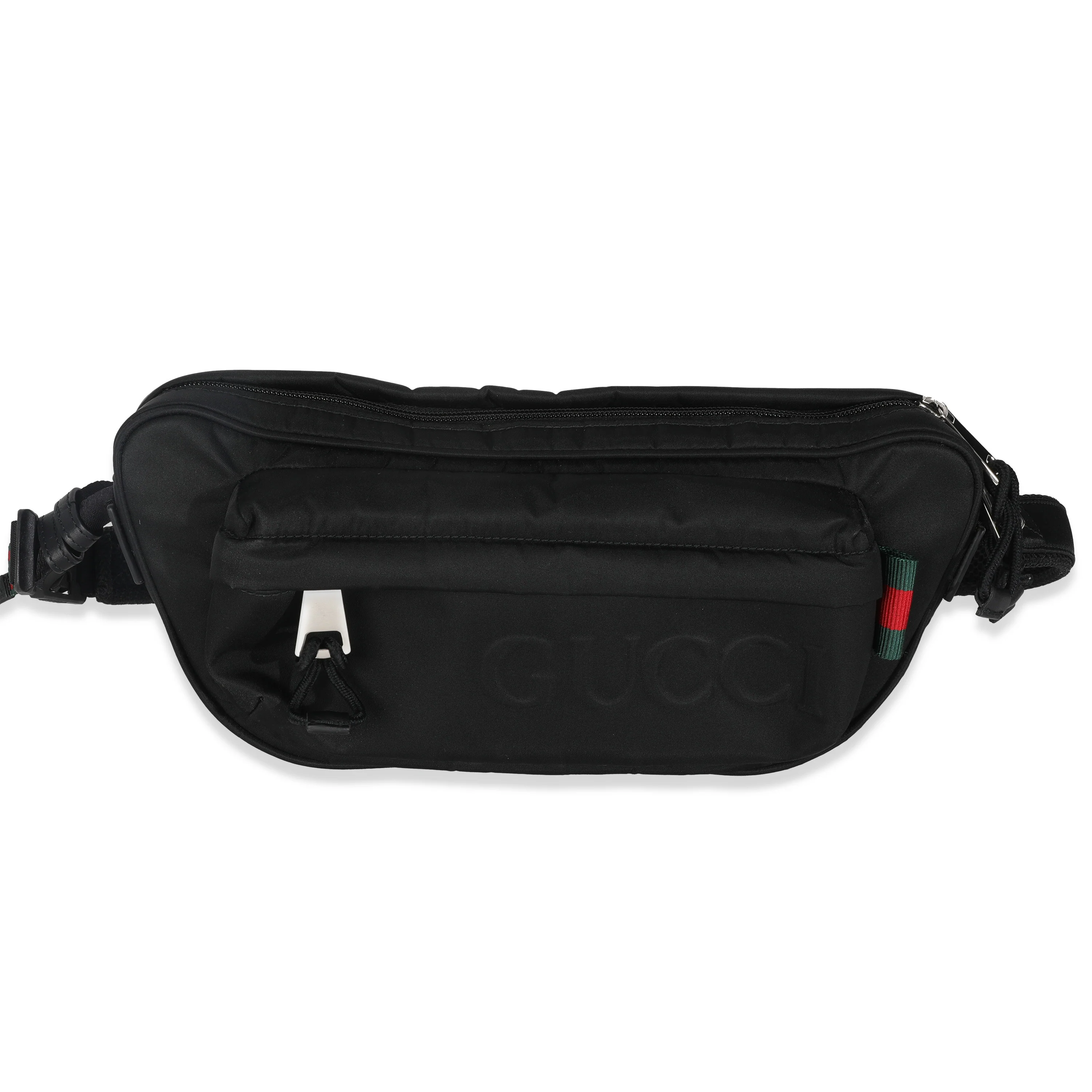 Black Nylon Logo Large Slingbag