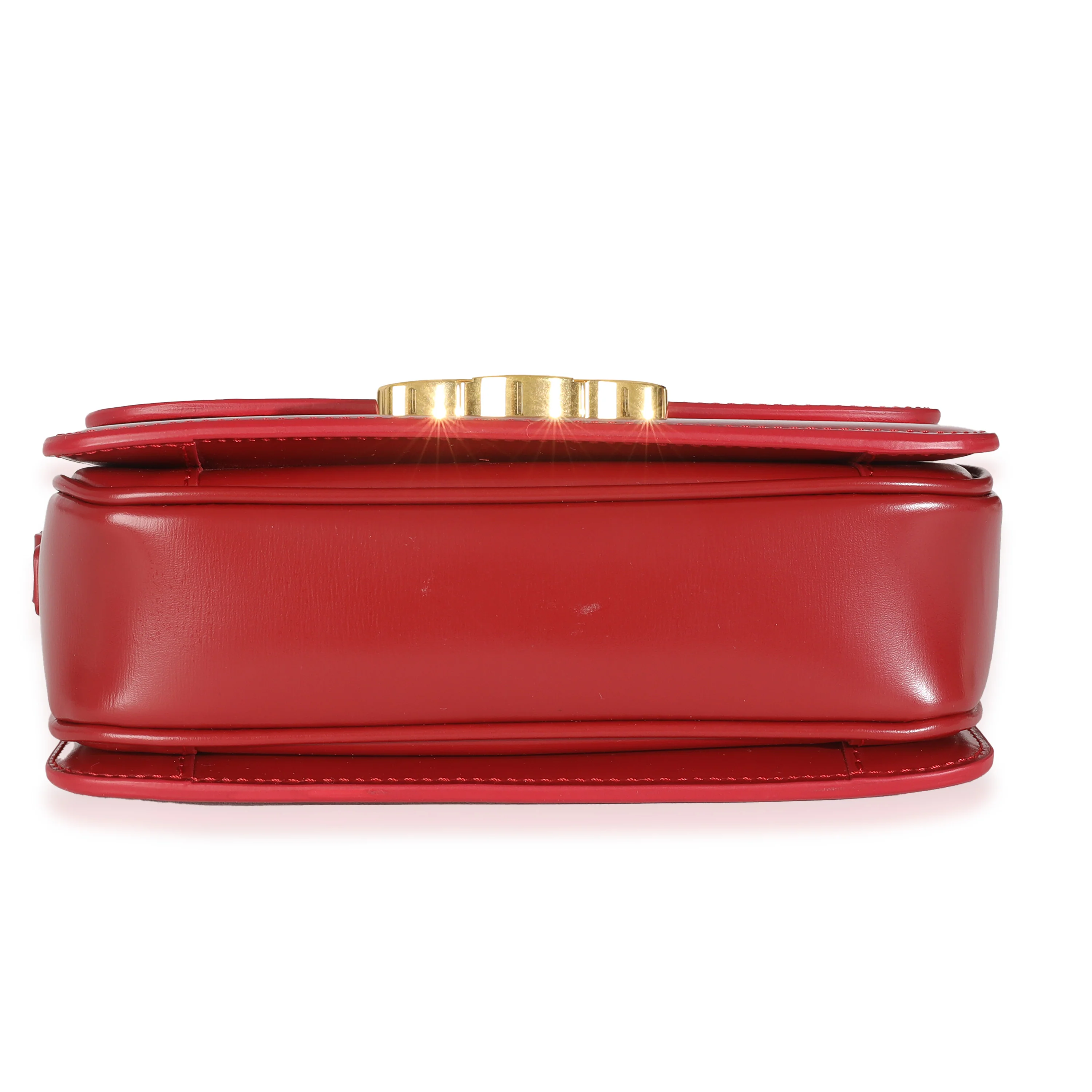 Carmin Shiny Calfskin Teen Triomphe Bag - Image 5