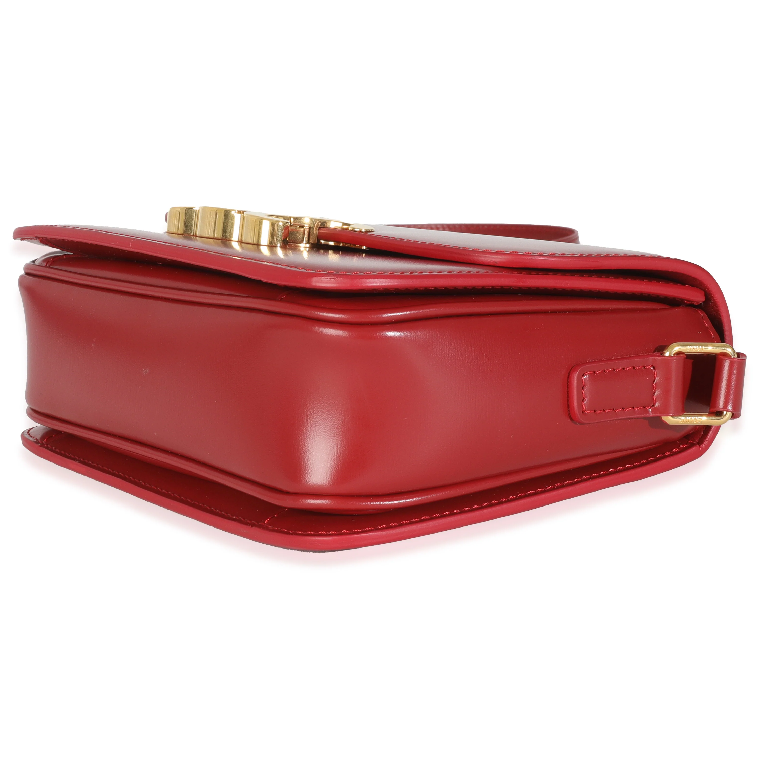 Carmin Shiny Calfskin Teen Triomphe Bag - Image 7