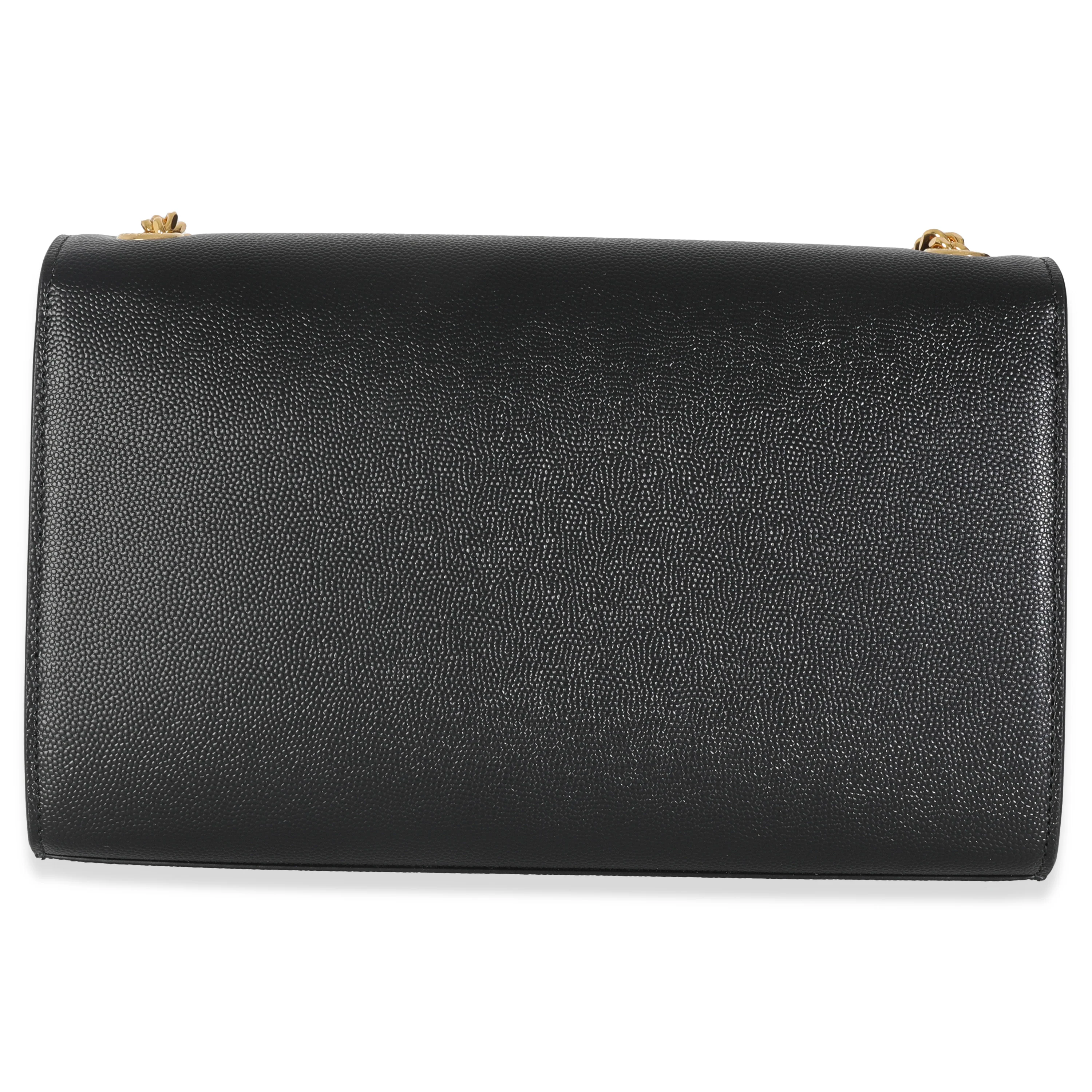 Black Grain De Poudre Medium Kate Chain Bag - Image 4