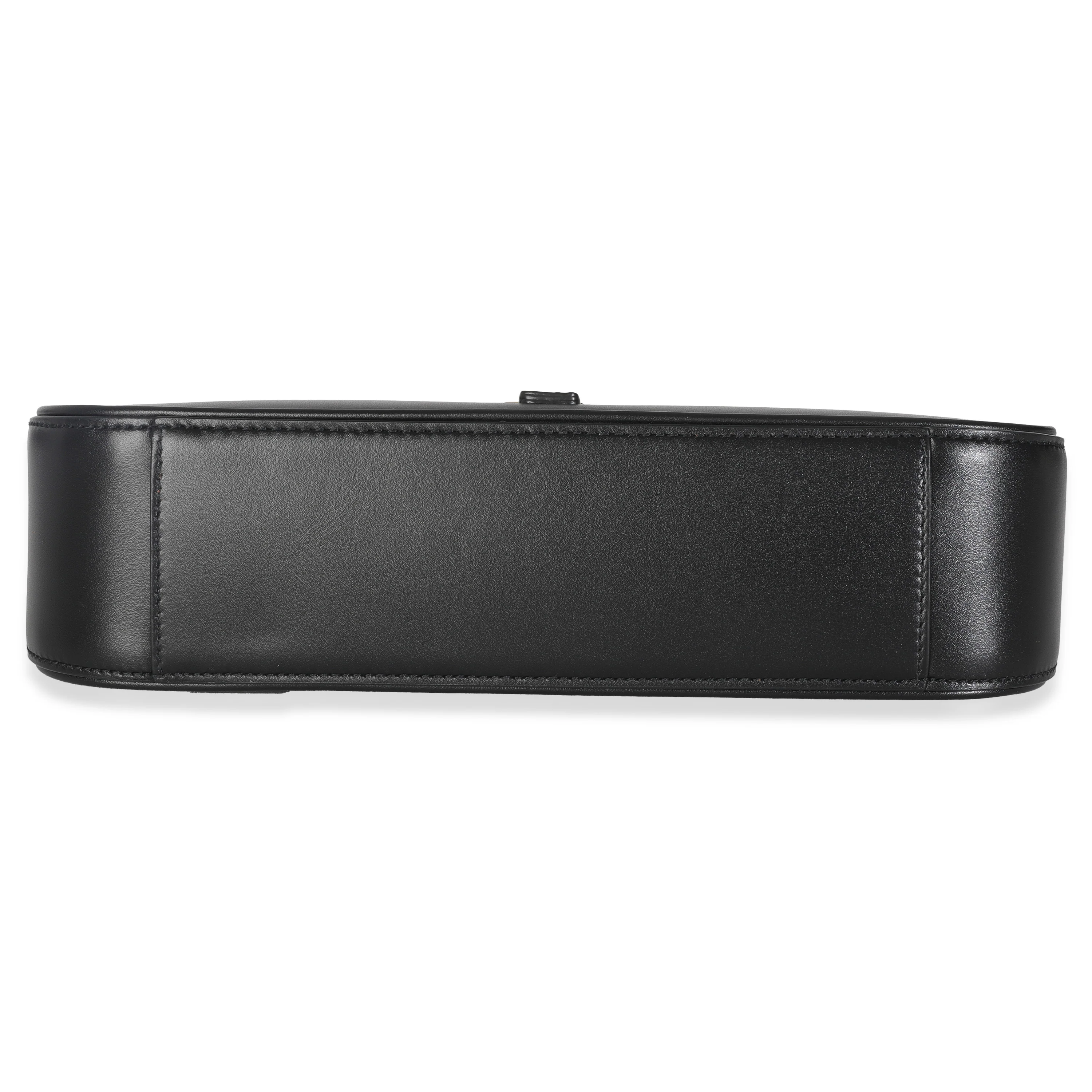 Black Smooth Leather Le 5 a 7 Hobo - Image 4