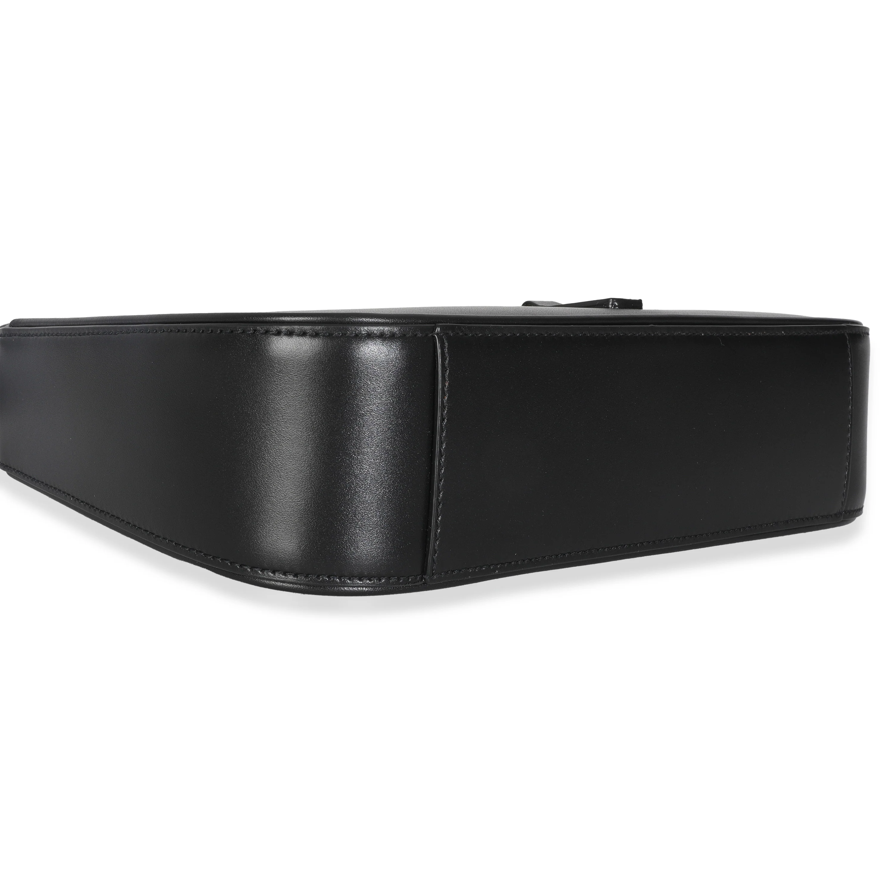 Black Smooth Leather Le 5 a 7 Hobo - Image 5