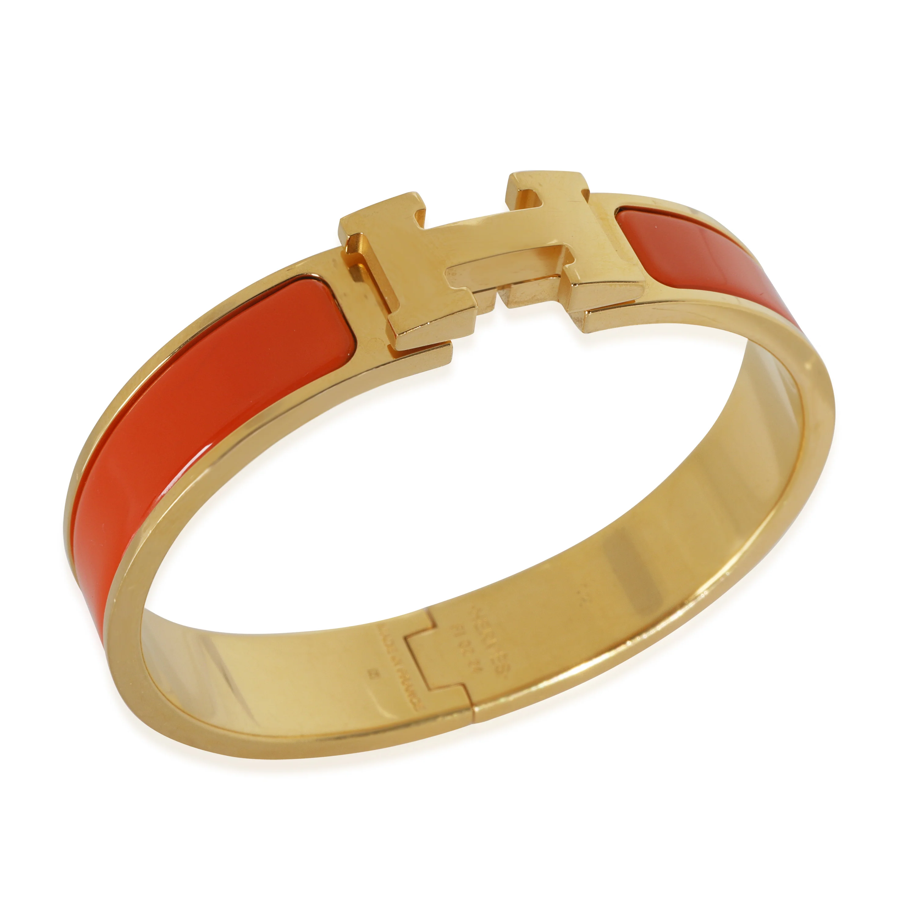 Gold-Plated  Clic H In Orange Fruite Bracelet - Image 2