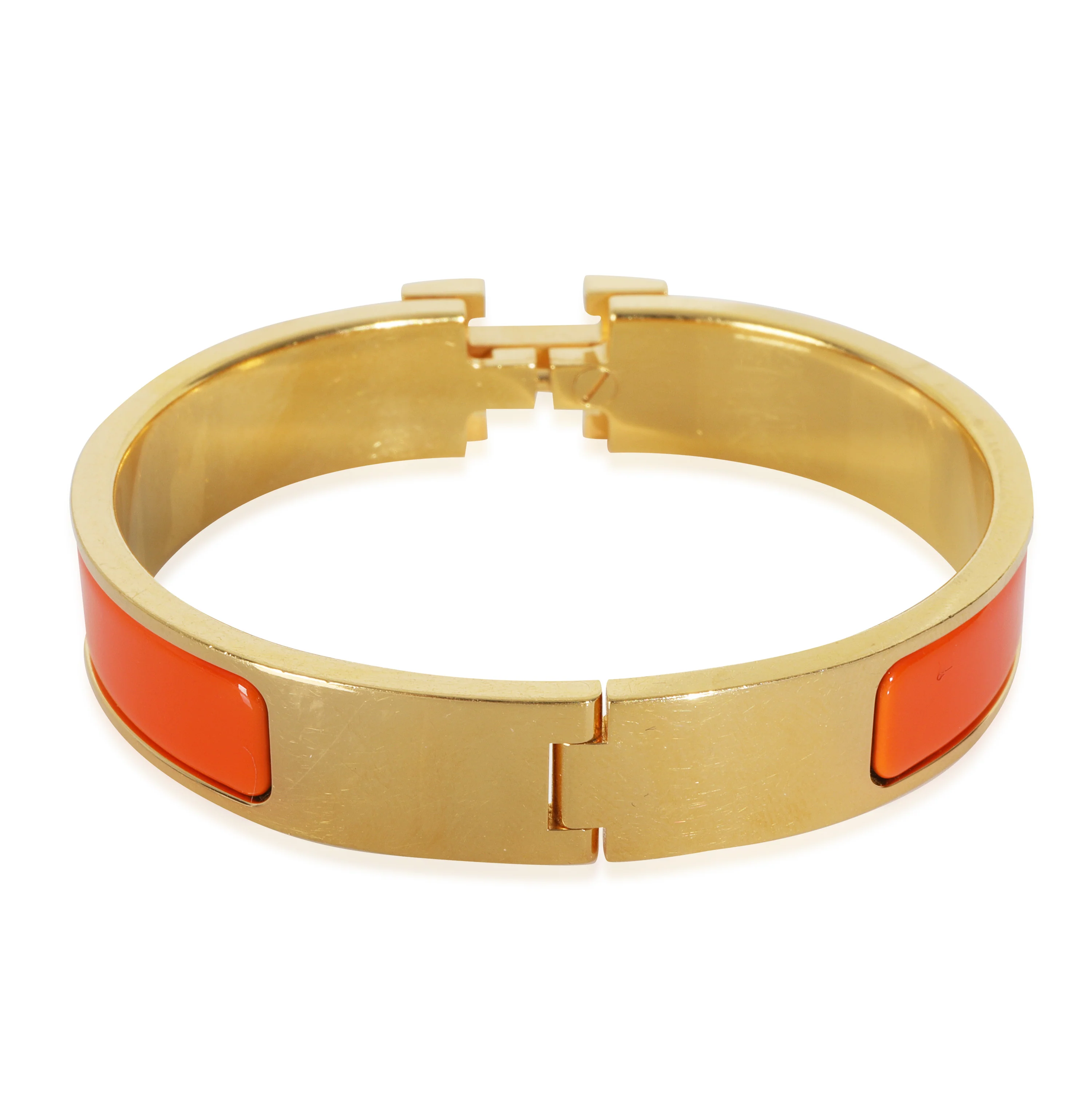 Gold-Plated  Clic H In Orange Fruite Bracelet - Image 3