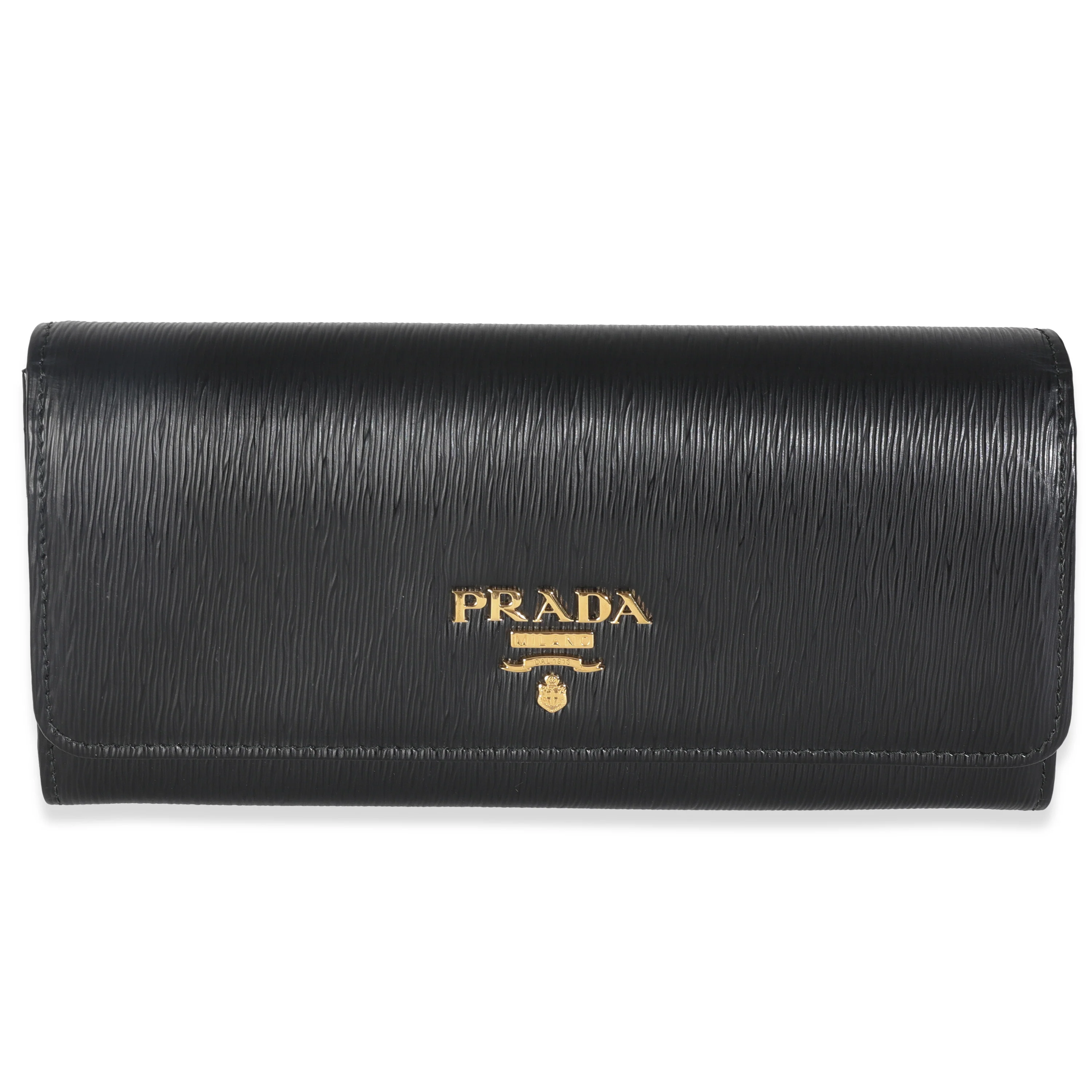 Black Vitello Move Continental Flap Travel Wallet