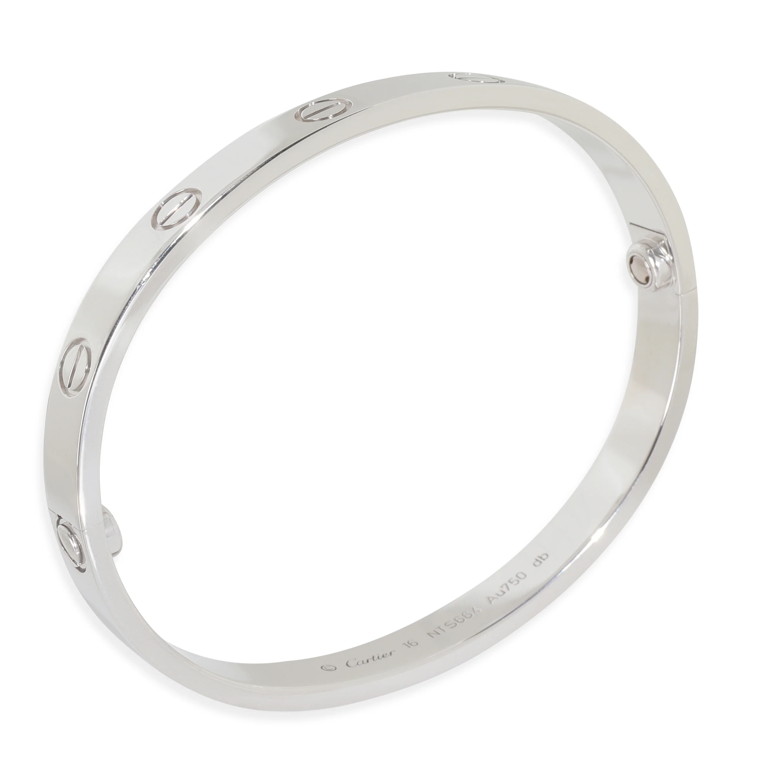 White Gold  Love Bracelet - Image 4